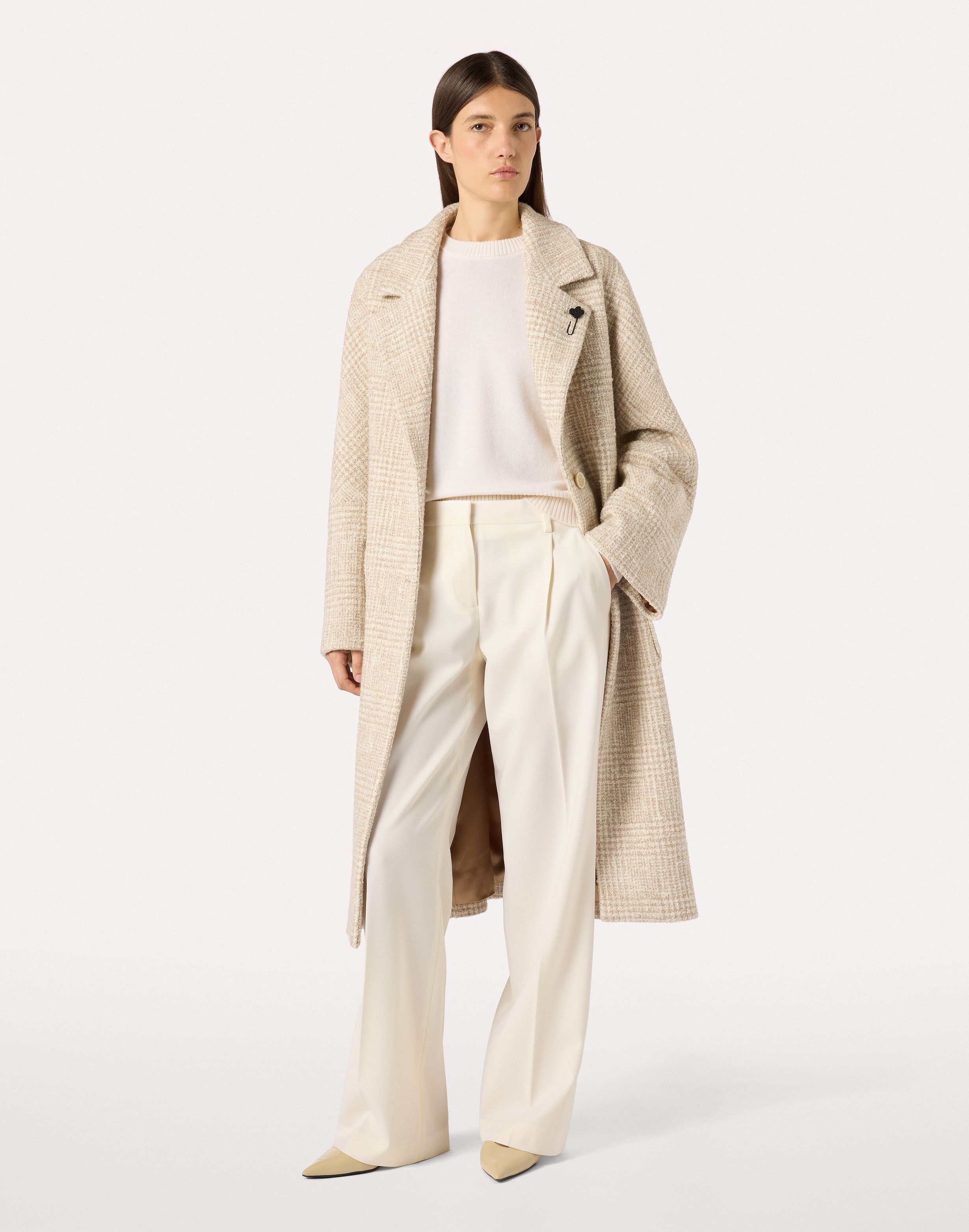 Cream stretch wool trousers CREAM Lardini 2