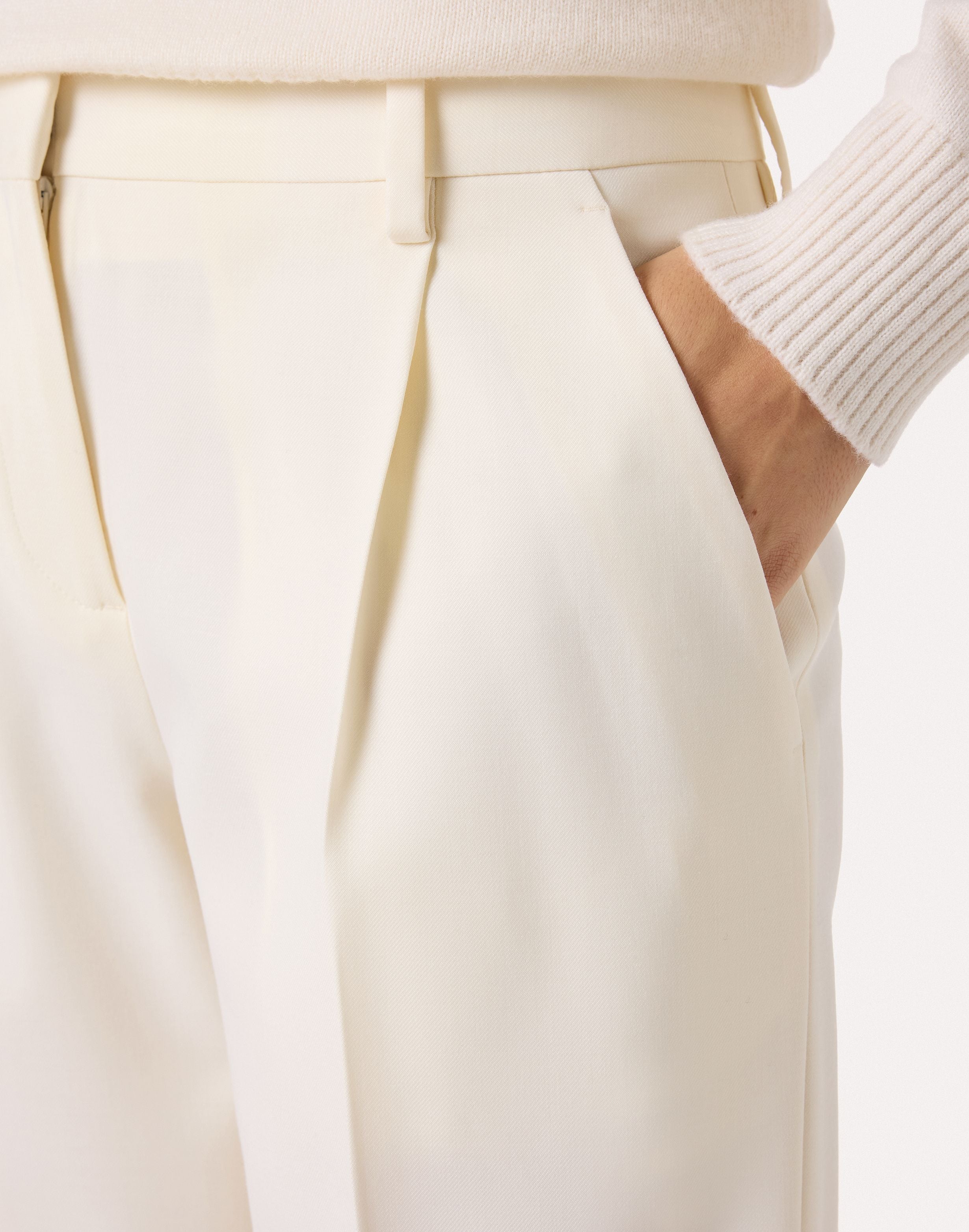 Cream stretch wool trousers CREAM Lardini 3
