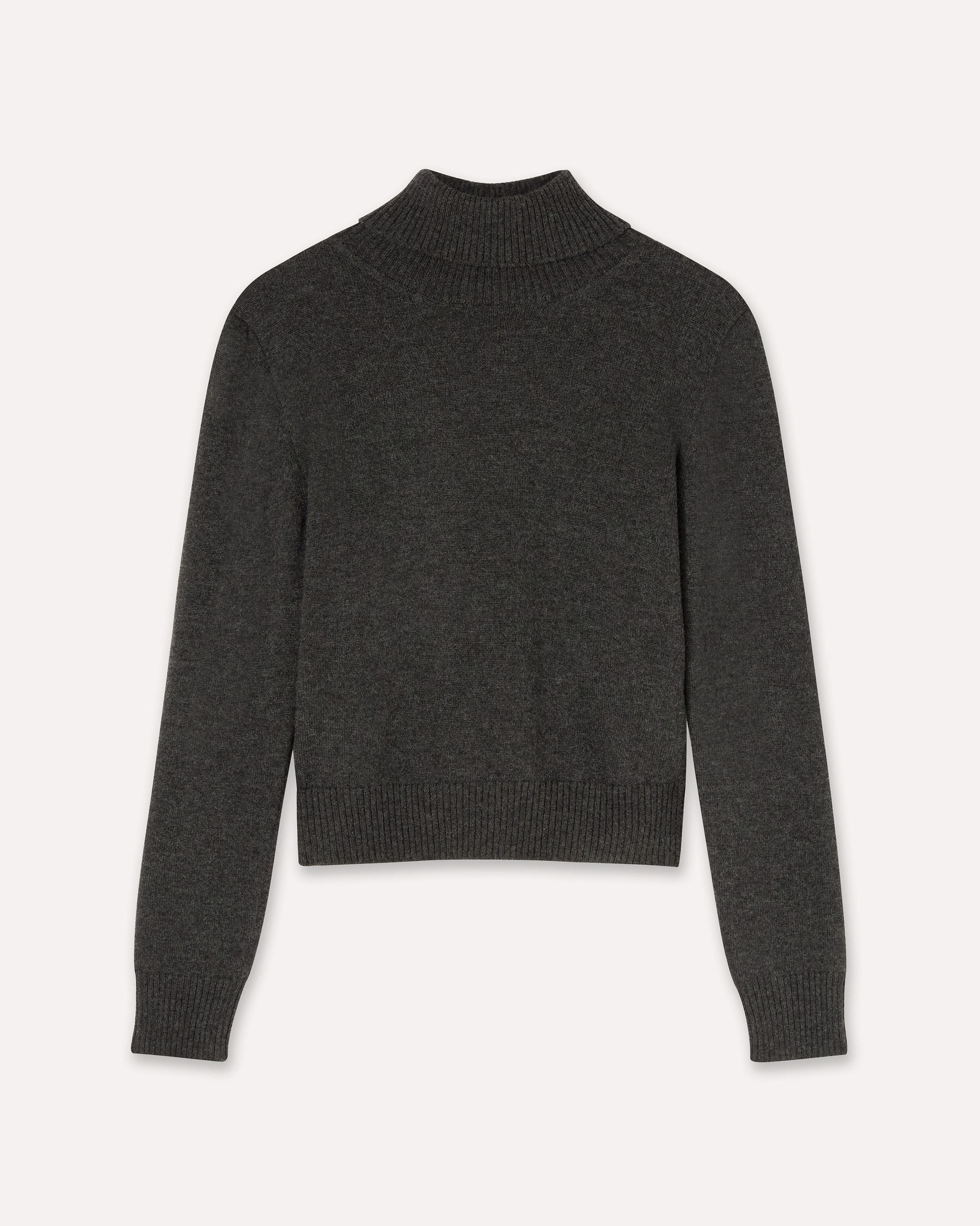 Anthracite turtleneck in pure virgin wool GREY Lardini 1