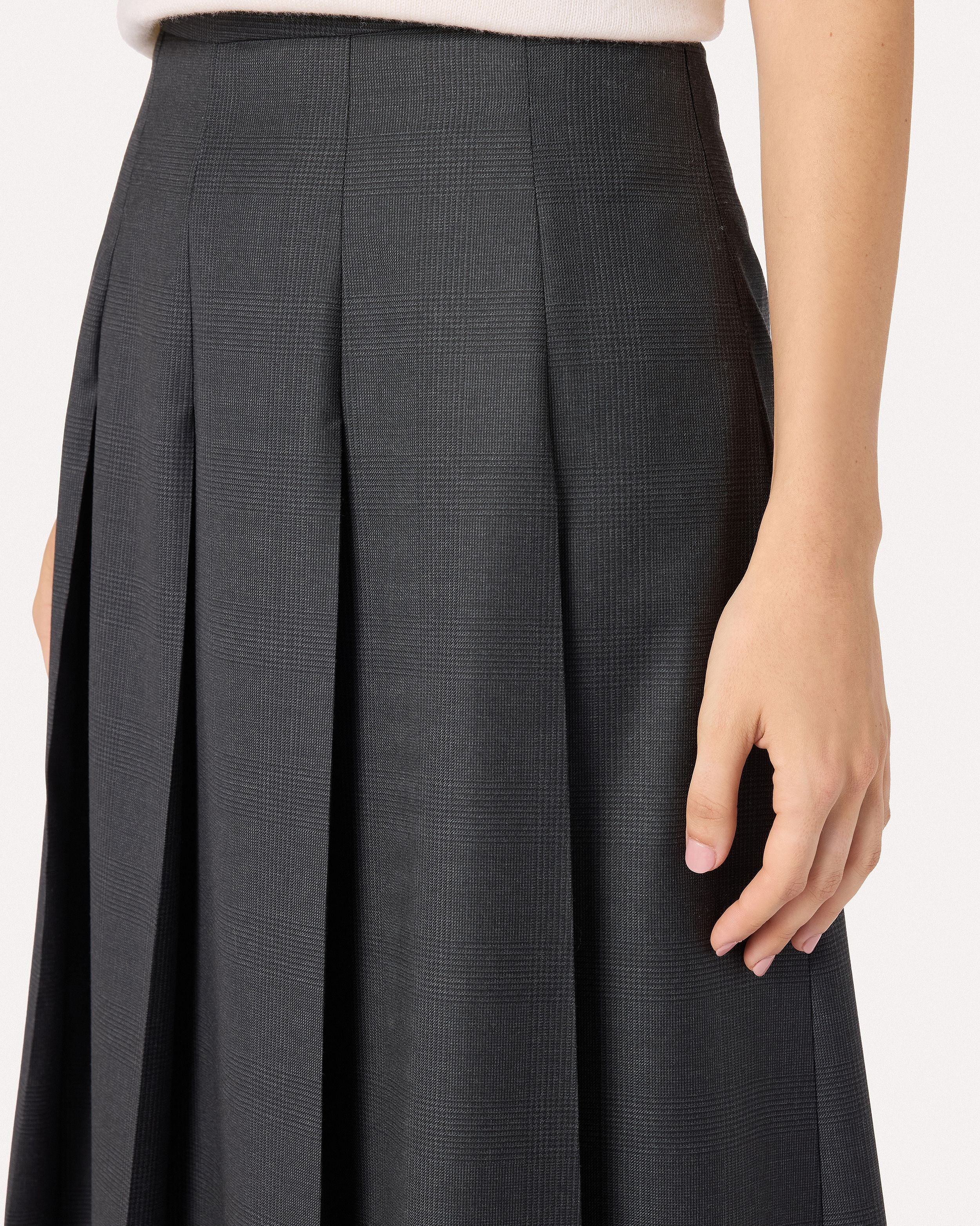 Gonna a pieghe midi color antracite GREY/BLACK Lardini 3