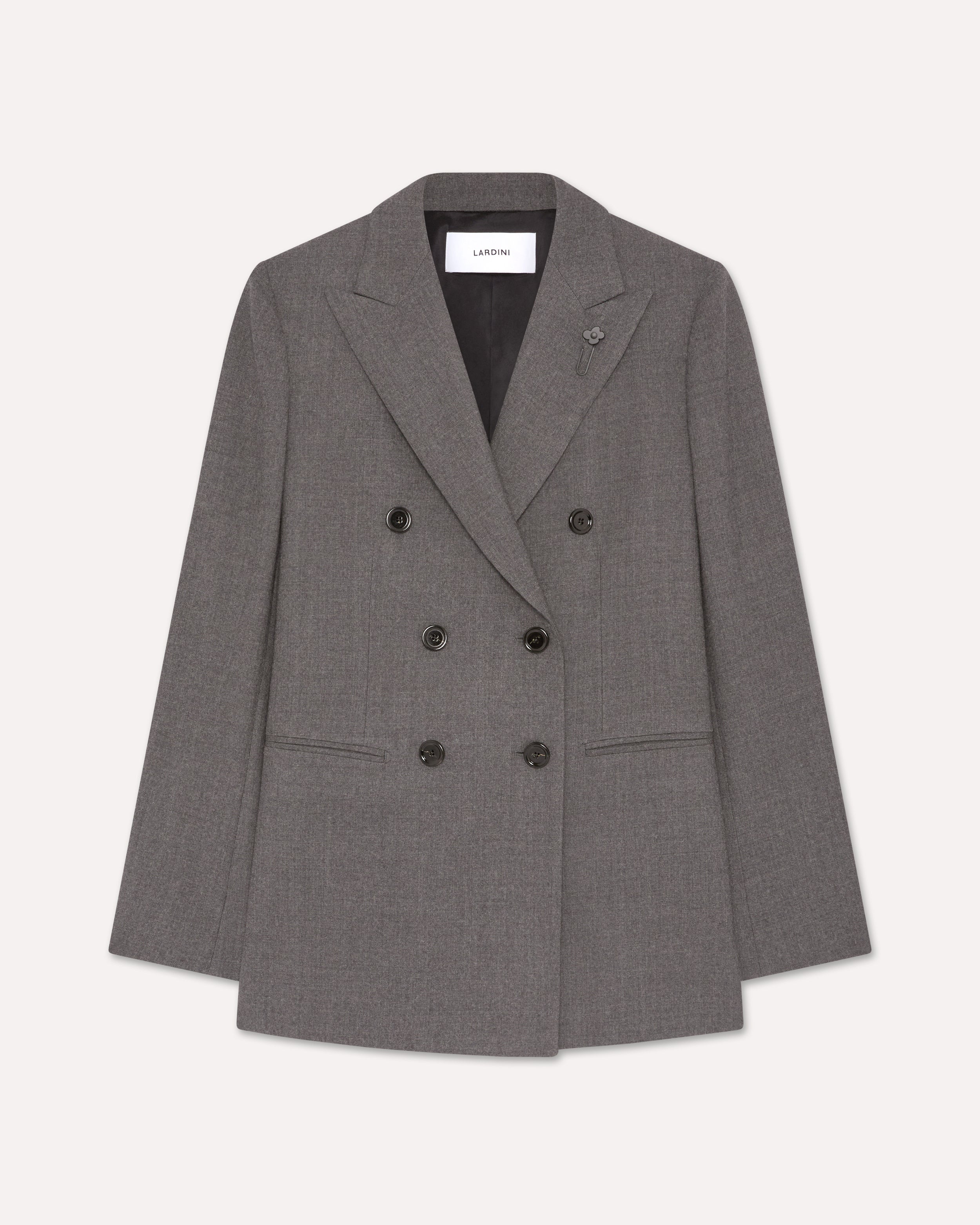 Grey double-breasted blazer GREY Lardini 1