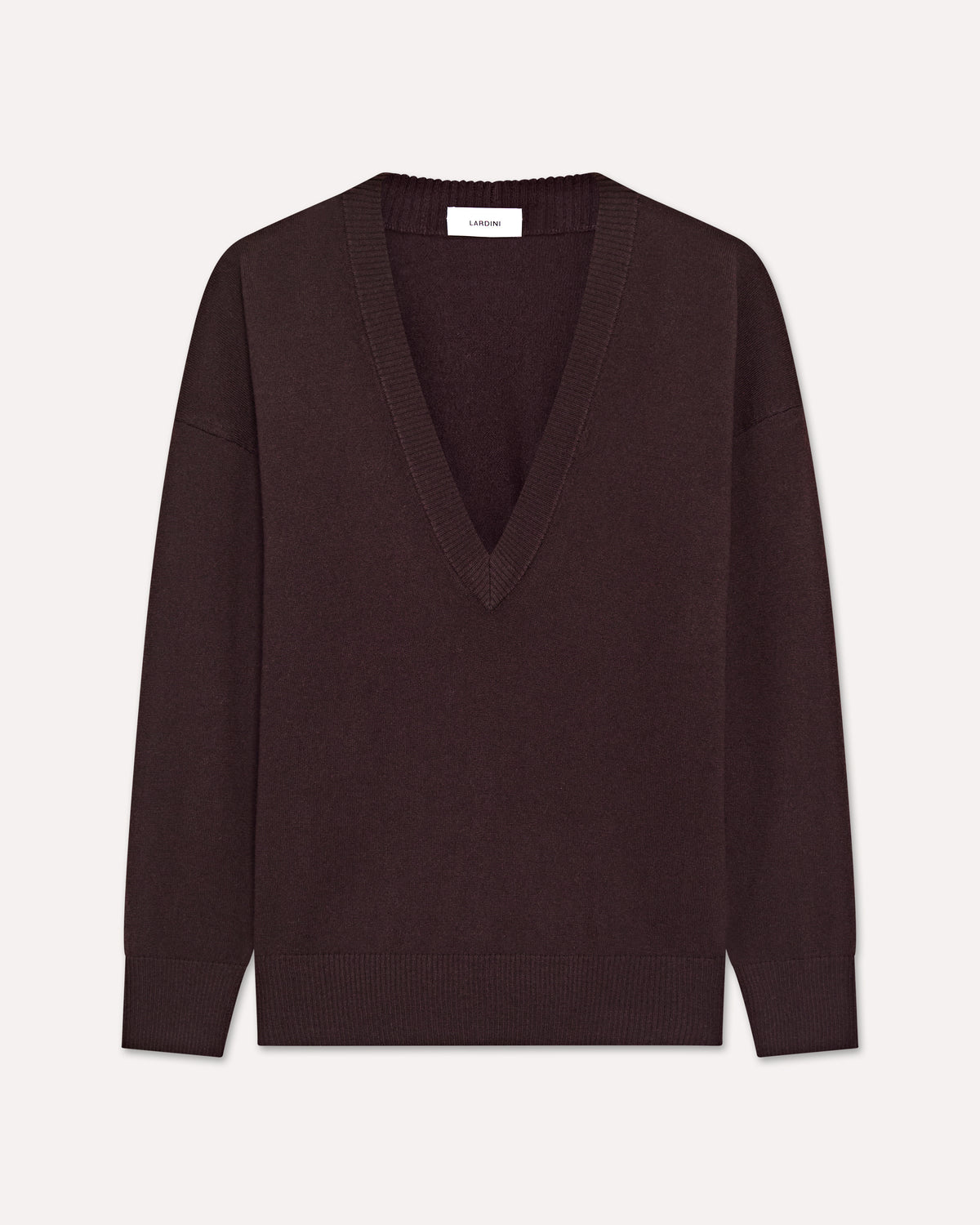 Brown oversized sweater in wool and cashmere BROWN Lardini 1