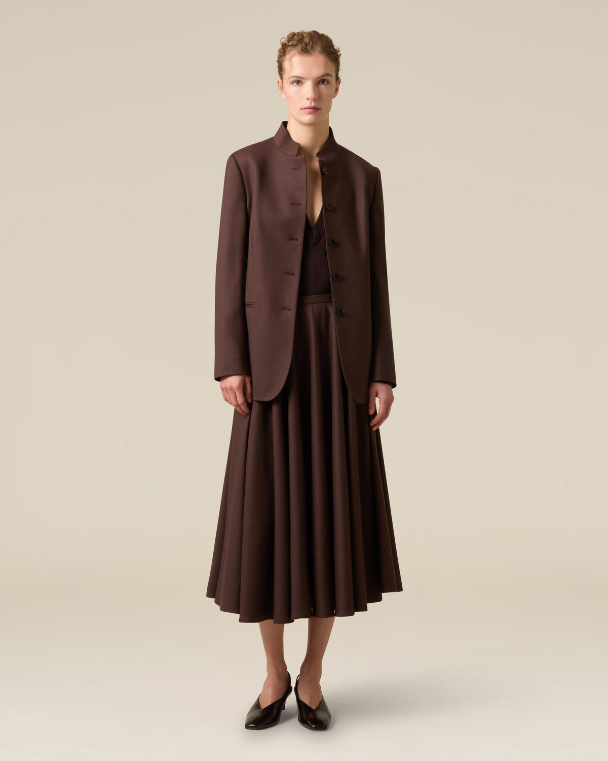 Brown oversized sweater in wool and cashmere BROWN Lardini 2