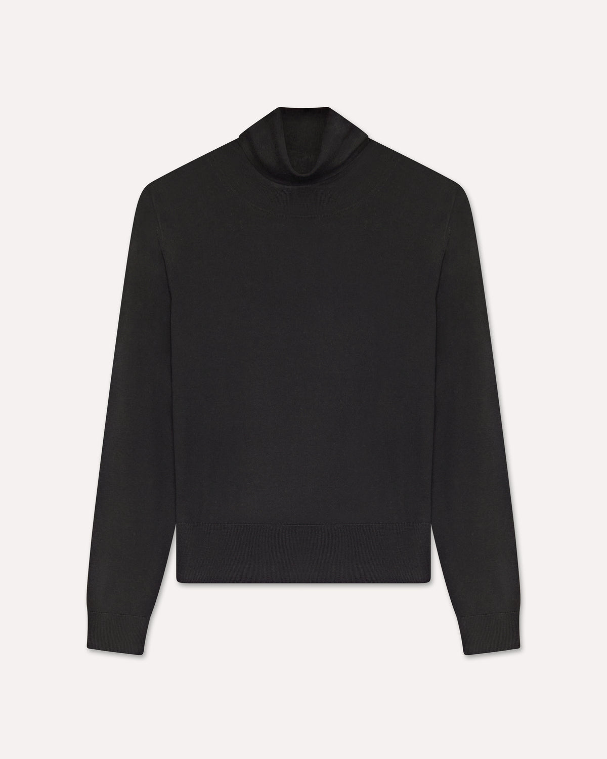 Schwarzer Rollkragenpullover aus Schurwolle BLACK Lardini 1