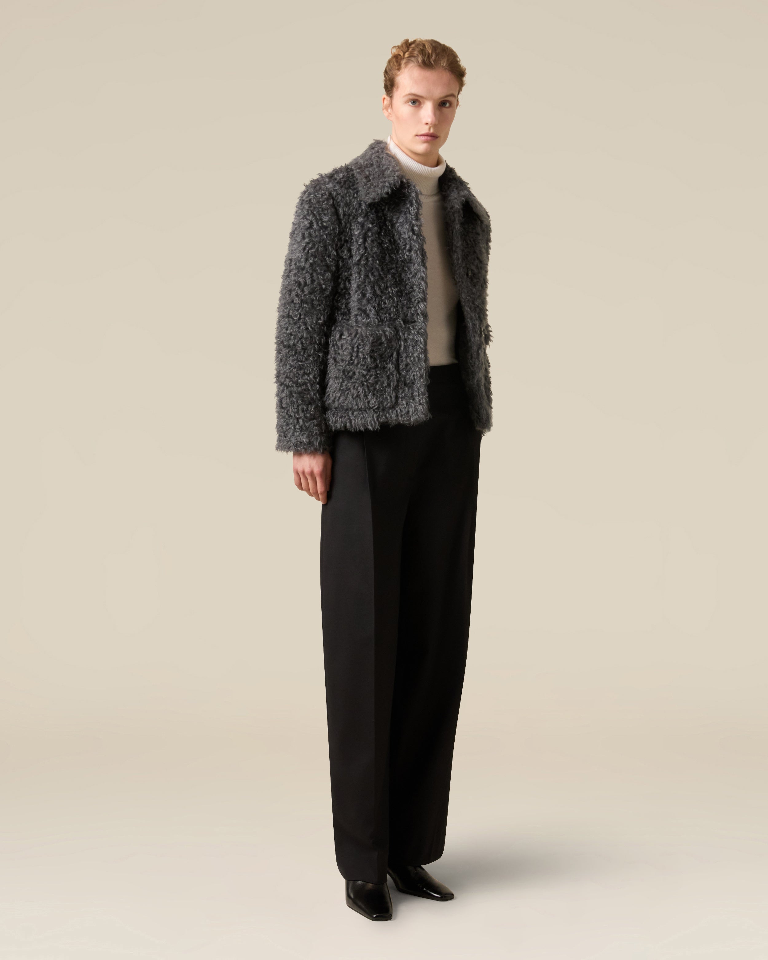 Ivory wool and cashmere turtleneck CREAM Lardini 2