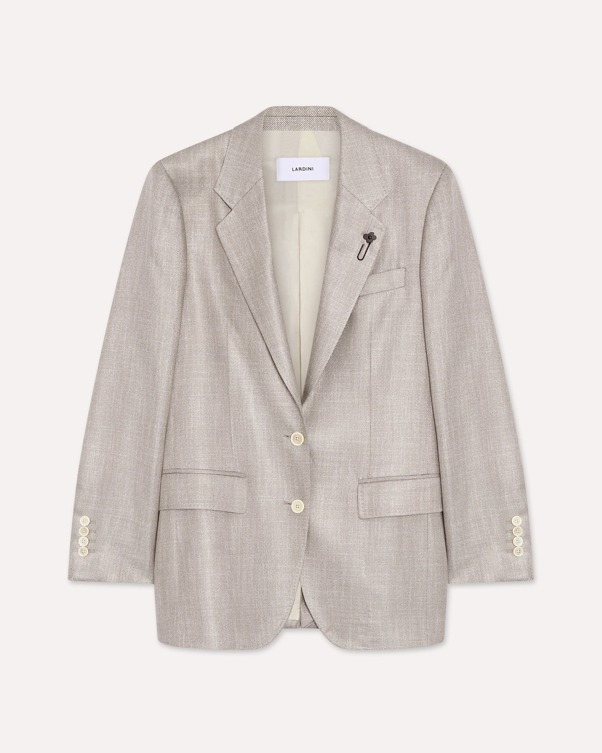 Ivory blazer CREAM/SKY BLUE Lardini