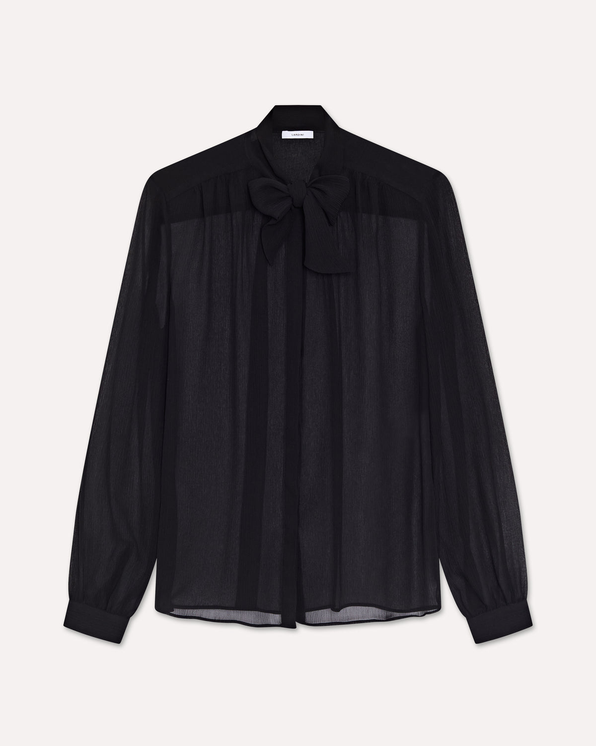 Black viscose crepon shirt BLACK Lardini