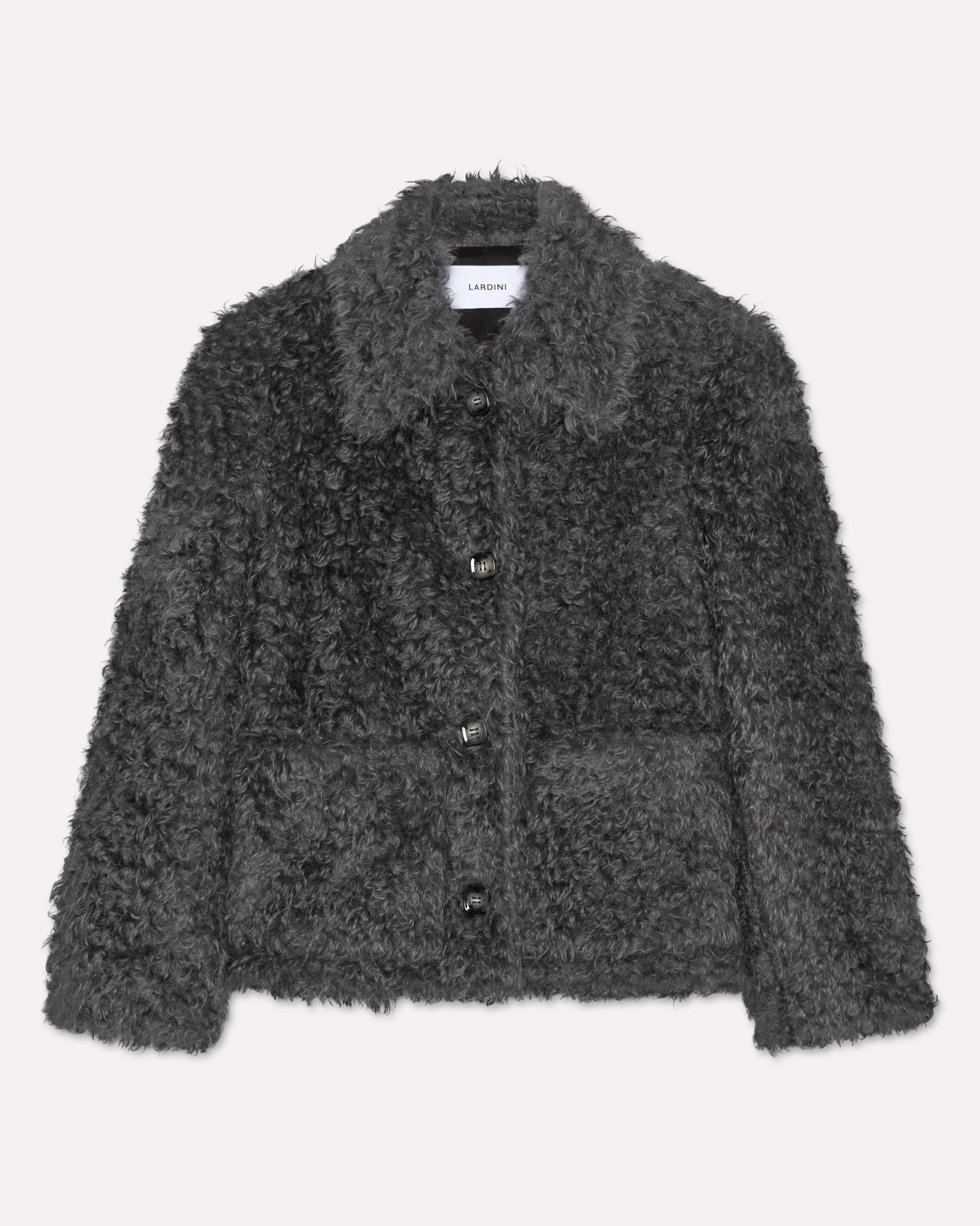 Short grey coat GREY Lardini 1