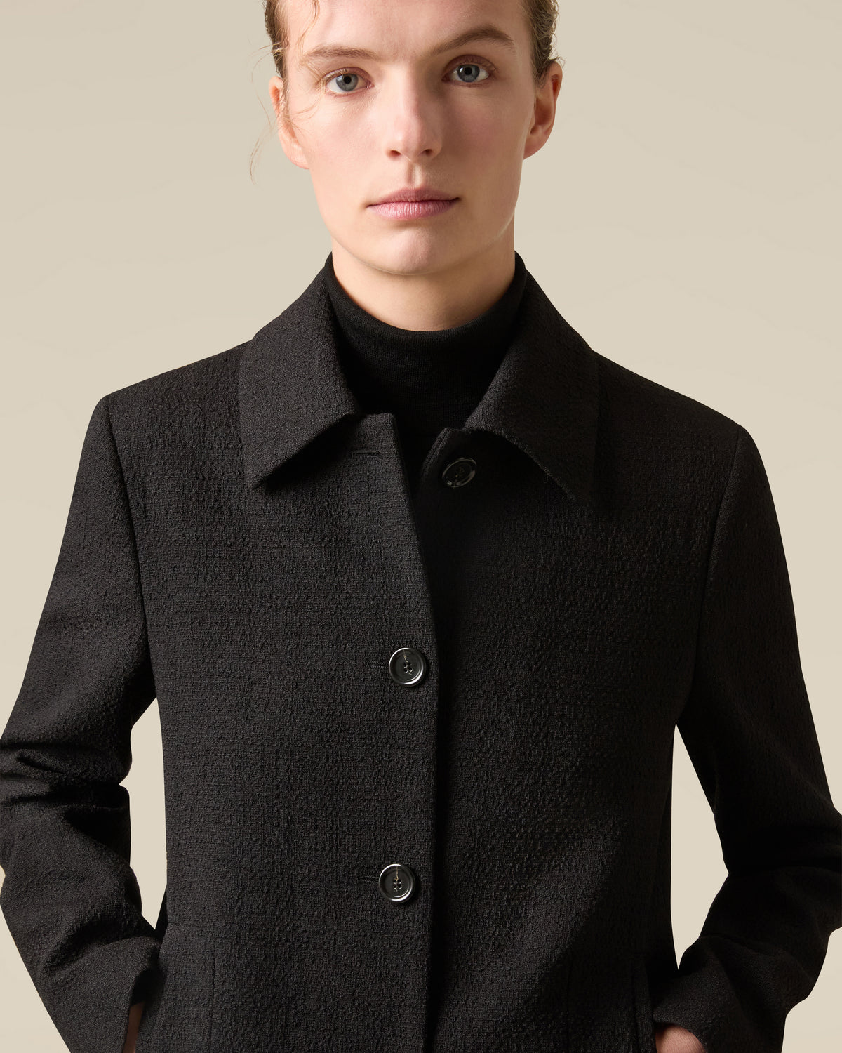 Black short jacket BLACK Lardini 3