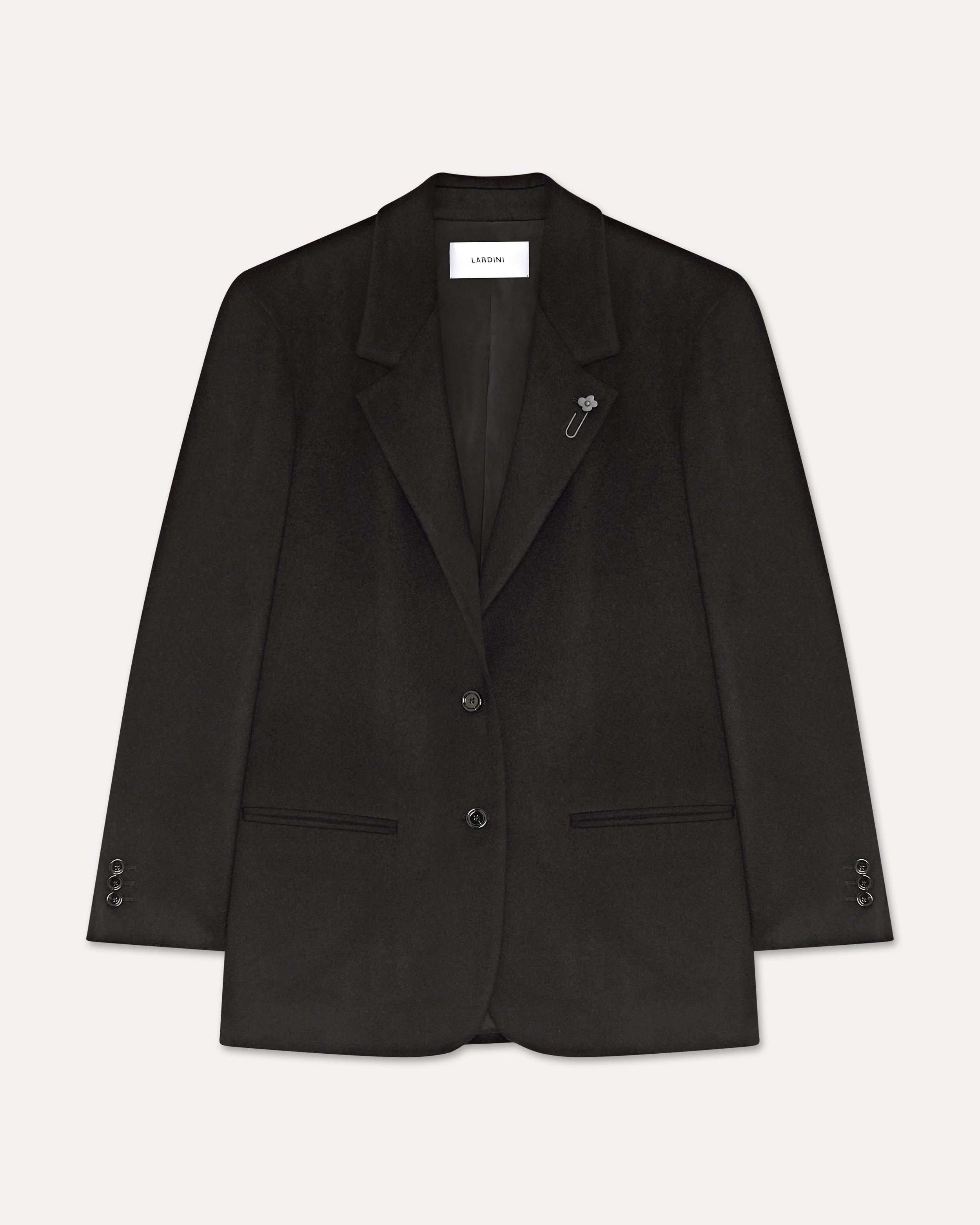 Black single-breasted blazer BLACK Lardini 1