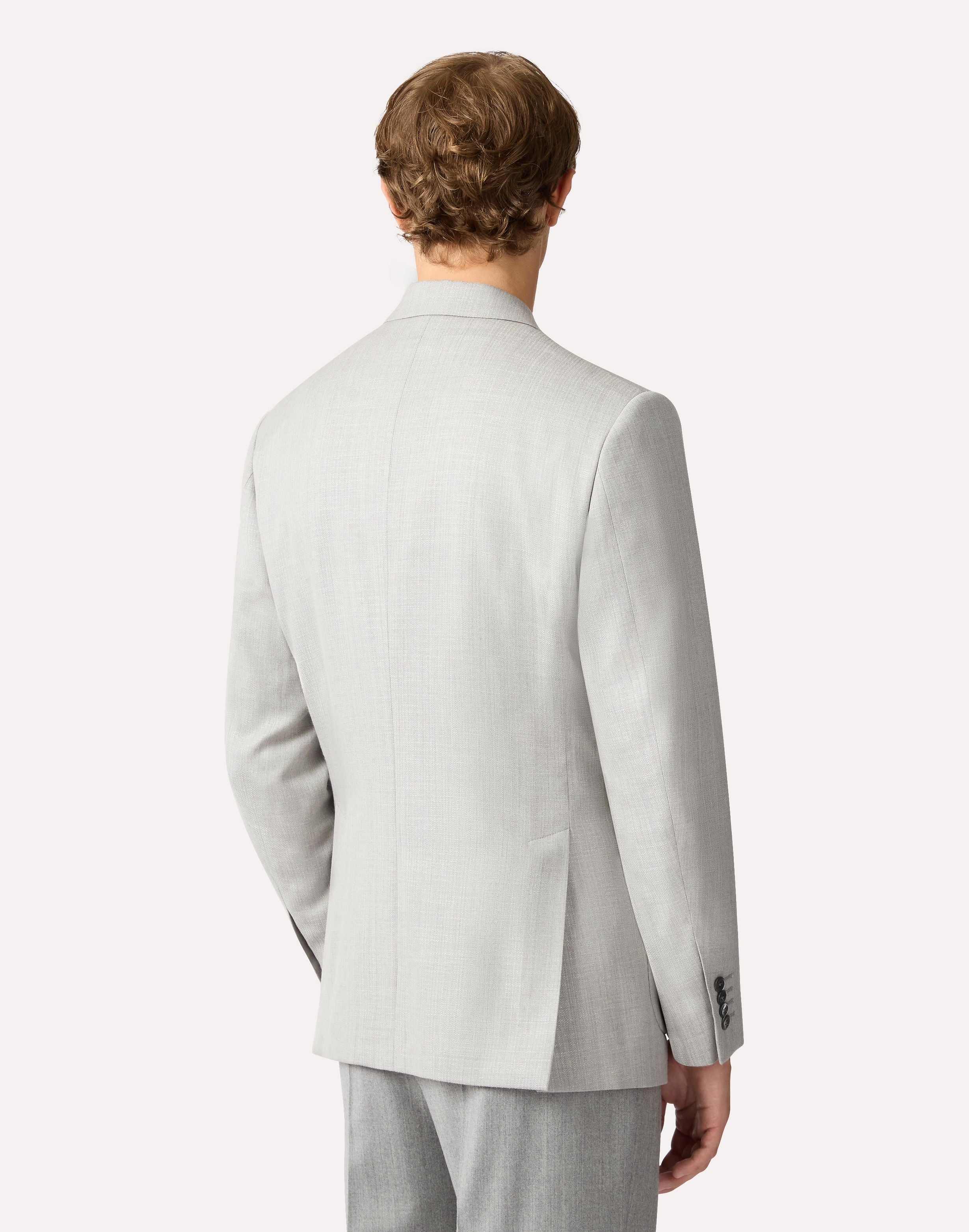 Double-breasted jacket in grey twill GREY Lardini 5
