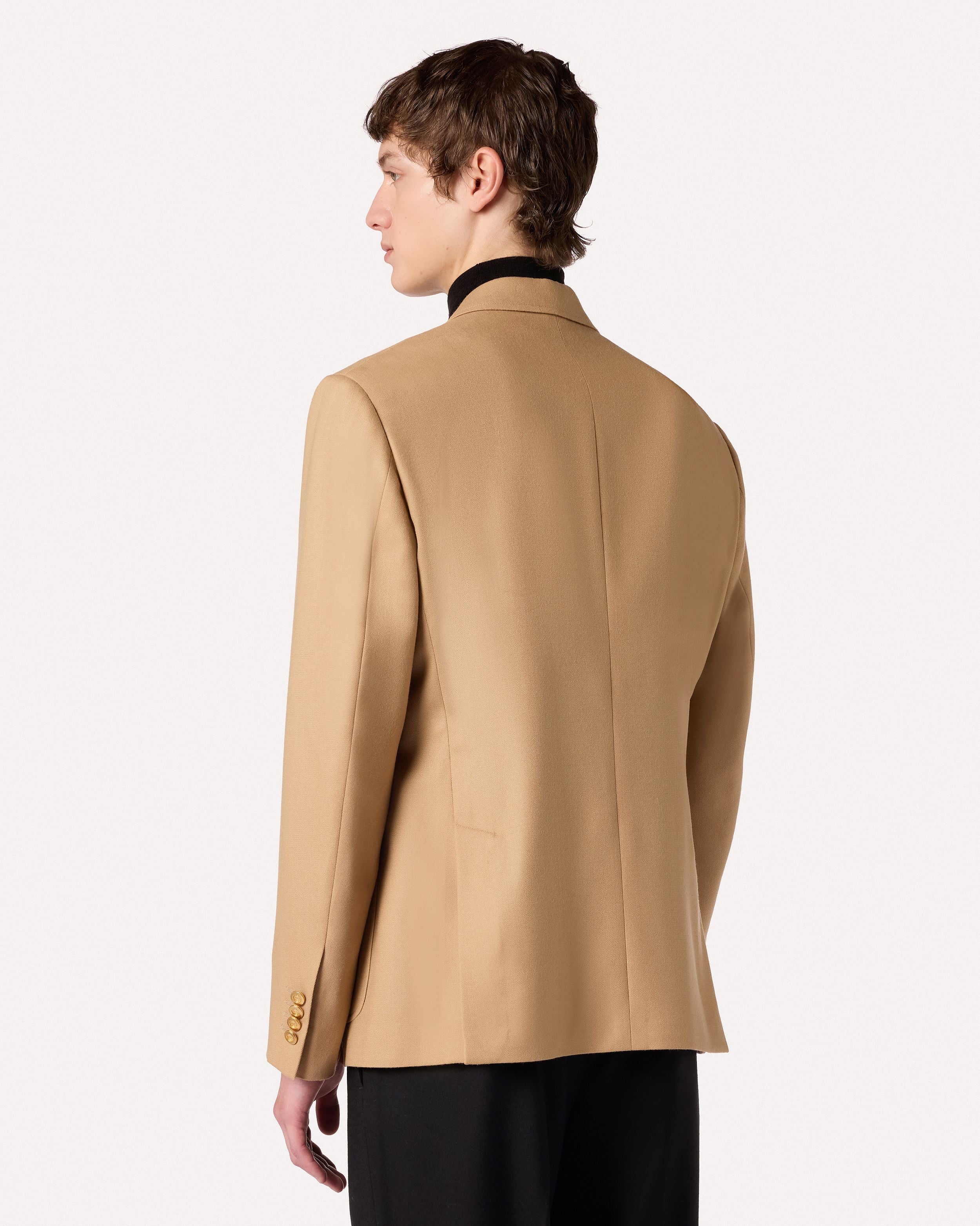 Giacca monopetto cammello in lana CAMEL Lardini 5
