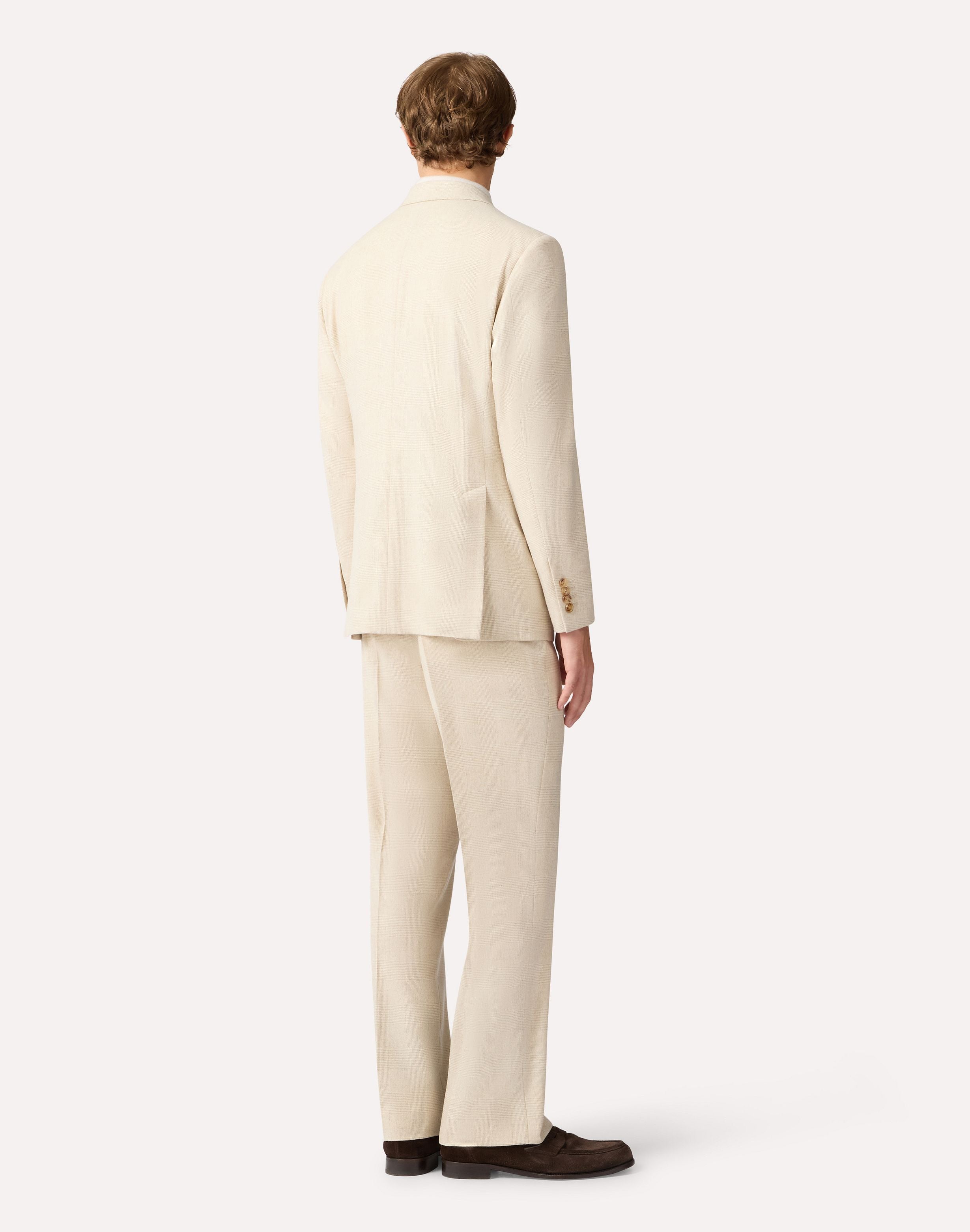 Cream single-breasted suit in wool and cashmere CREAM/BEIGE Lardini 5