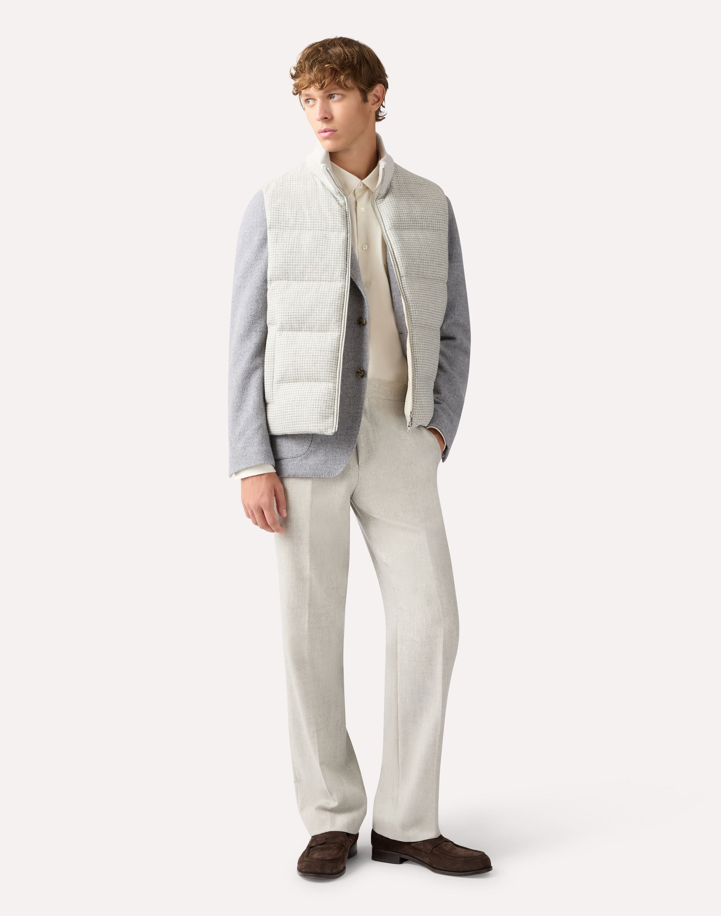 Camicia in twill color panna CREAM Lardini 2