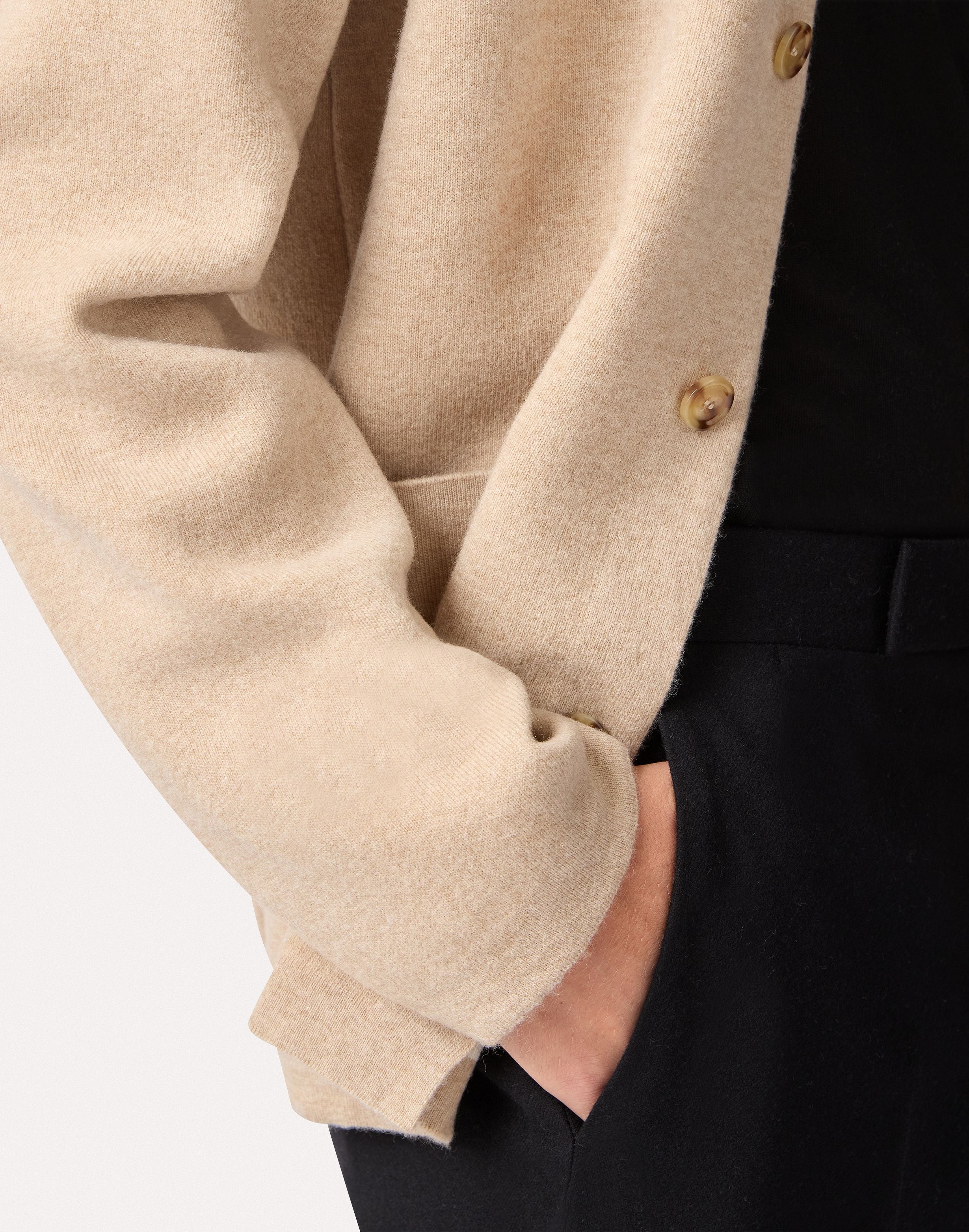 Giacca beige e bianco in maglia BEIGE/WHITE Lardini 3