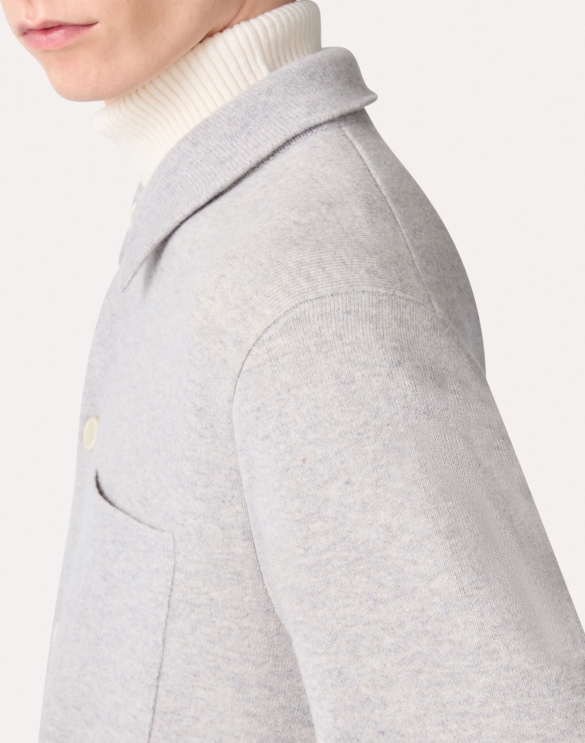 Double-knit jacket in grey and white GREY/WHITE Lardini 3