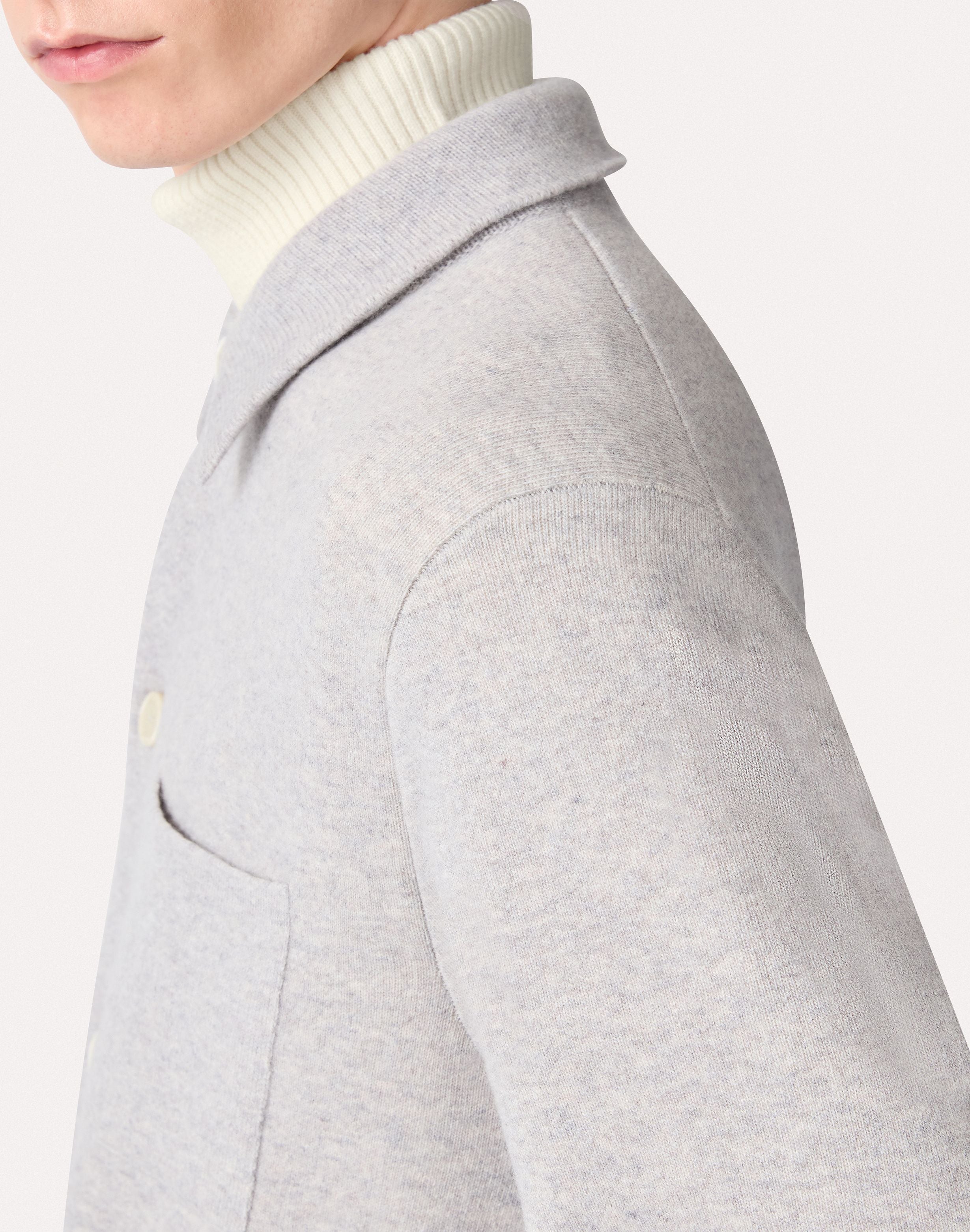Double-knit jacket in grey and white GREY/WHITE Lardini 3