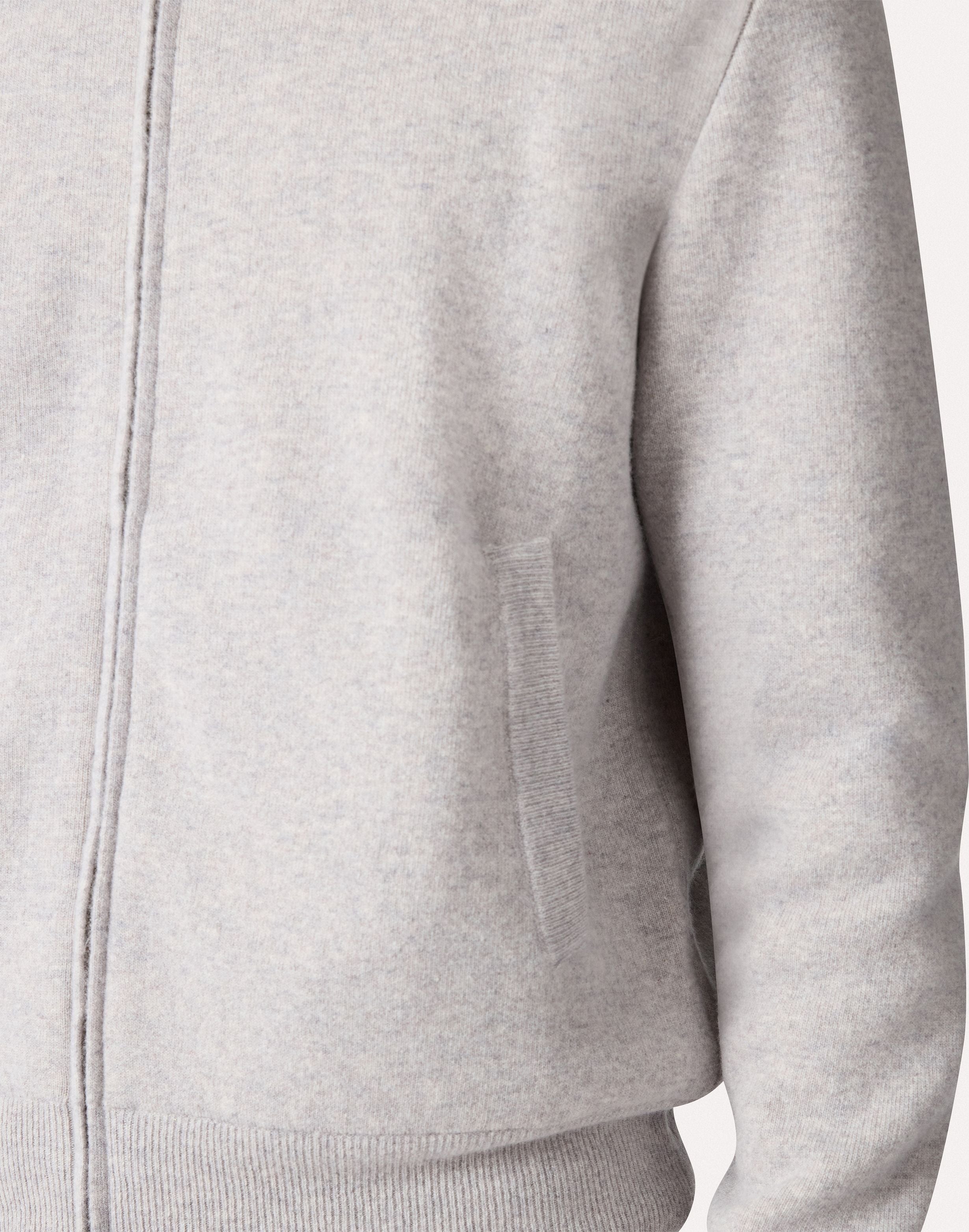 Grey and white double-knit bomber jacket GREY/WHITE Lardini 3