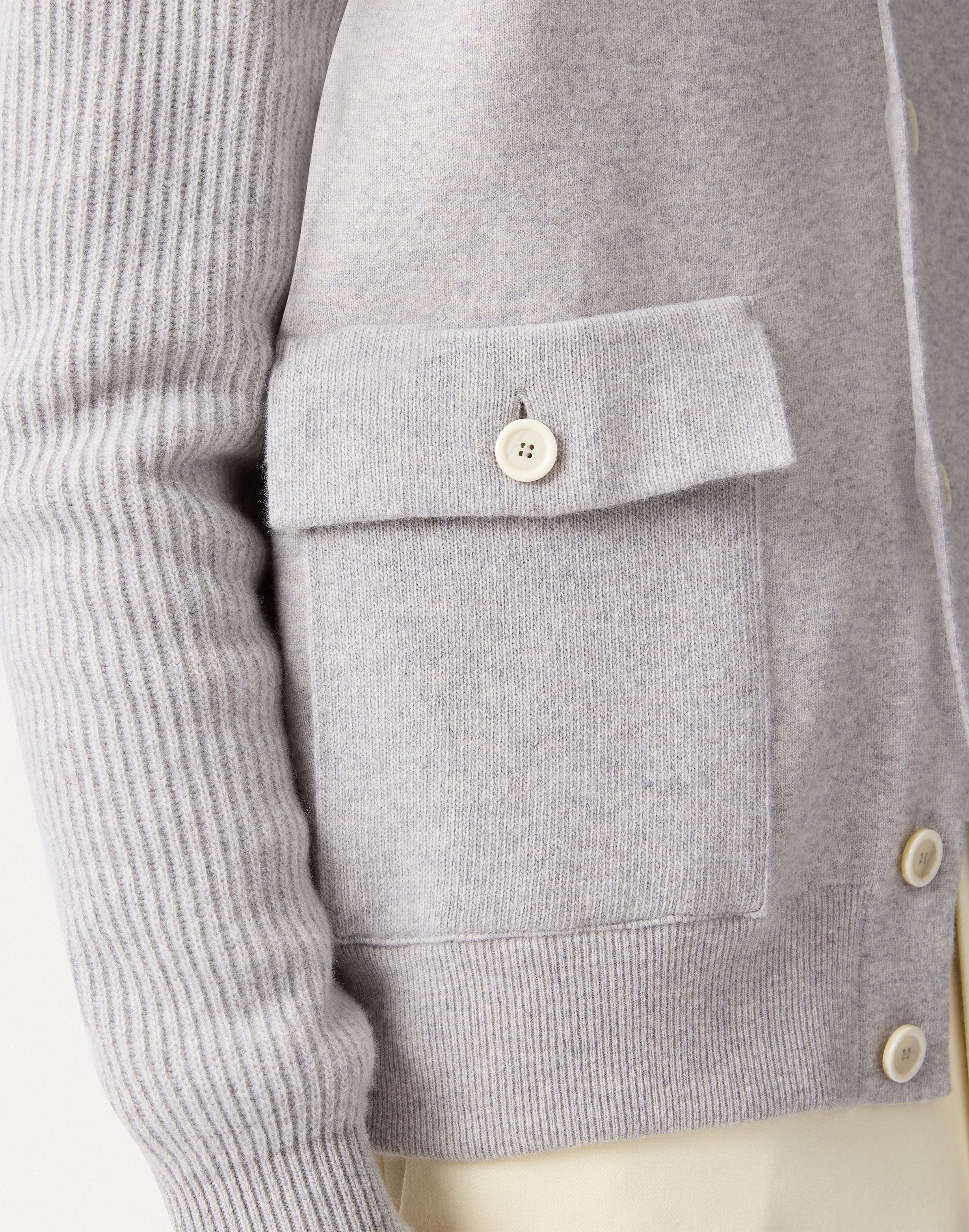 Double-knit jacket in grey and white GREY/WHITE Lardini 3