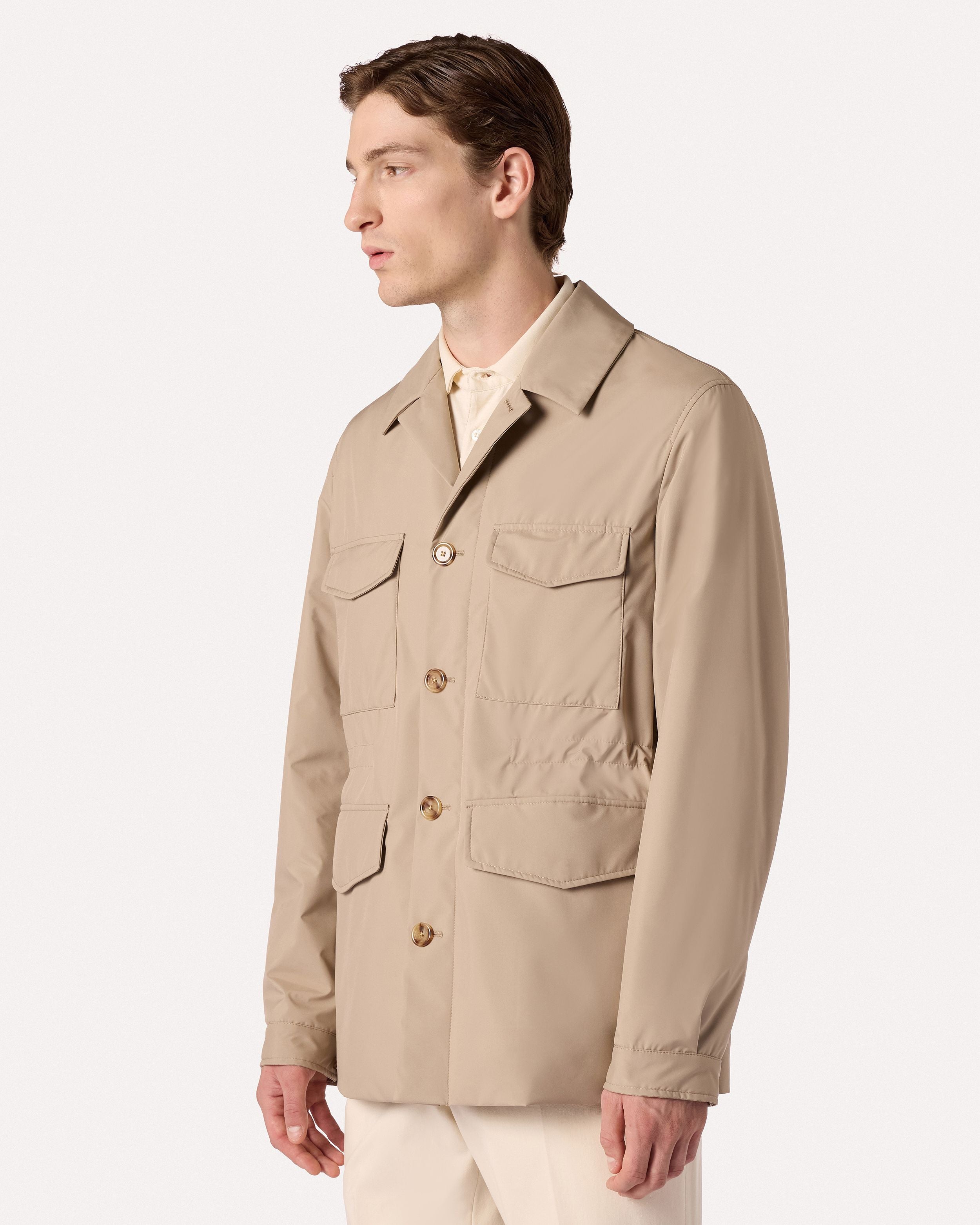 Giacca color sabbia imbottita BEIGE/GREY Lardini 4