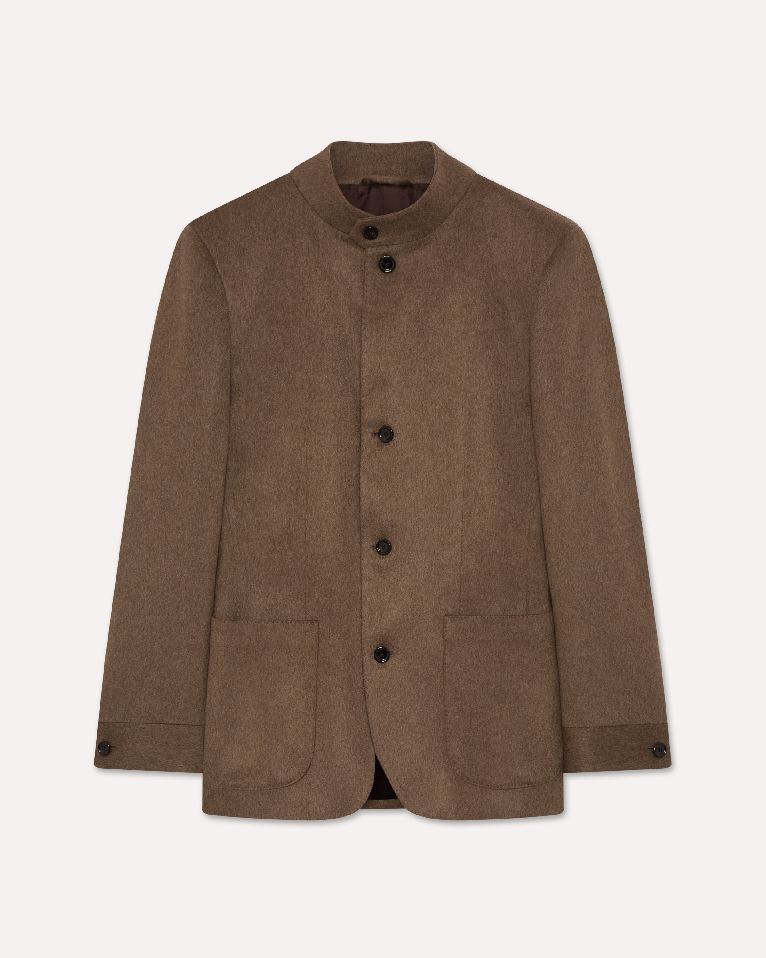 Einreihiges Sakko aus reinem braunem Kaschmir BROWN Lardini 1