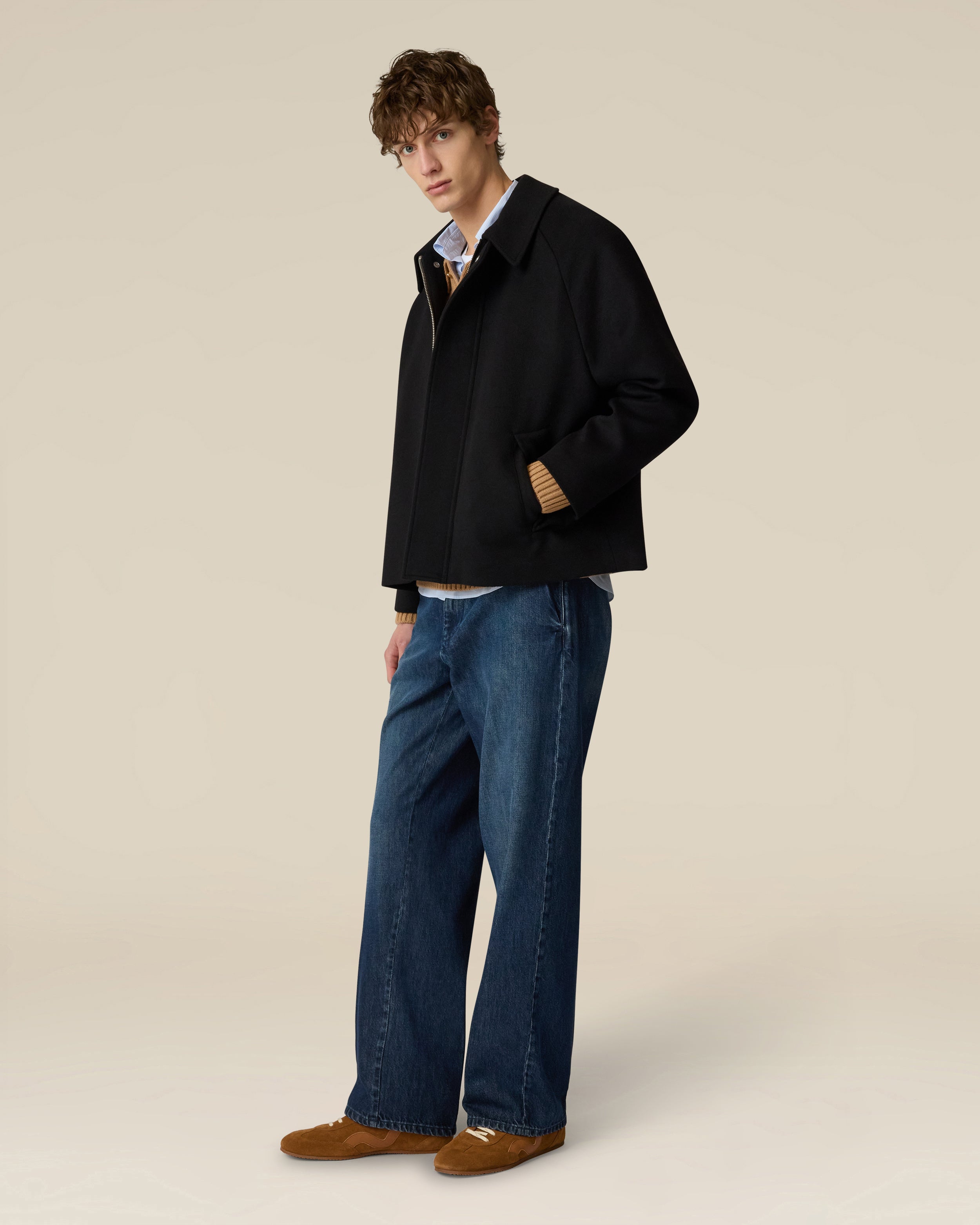 Black wool jacket BLACK Lardini 2