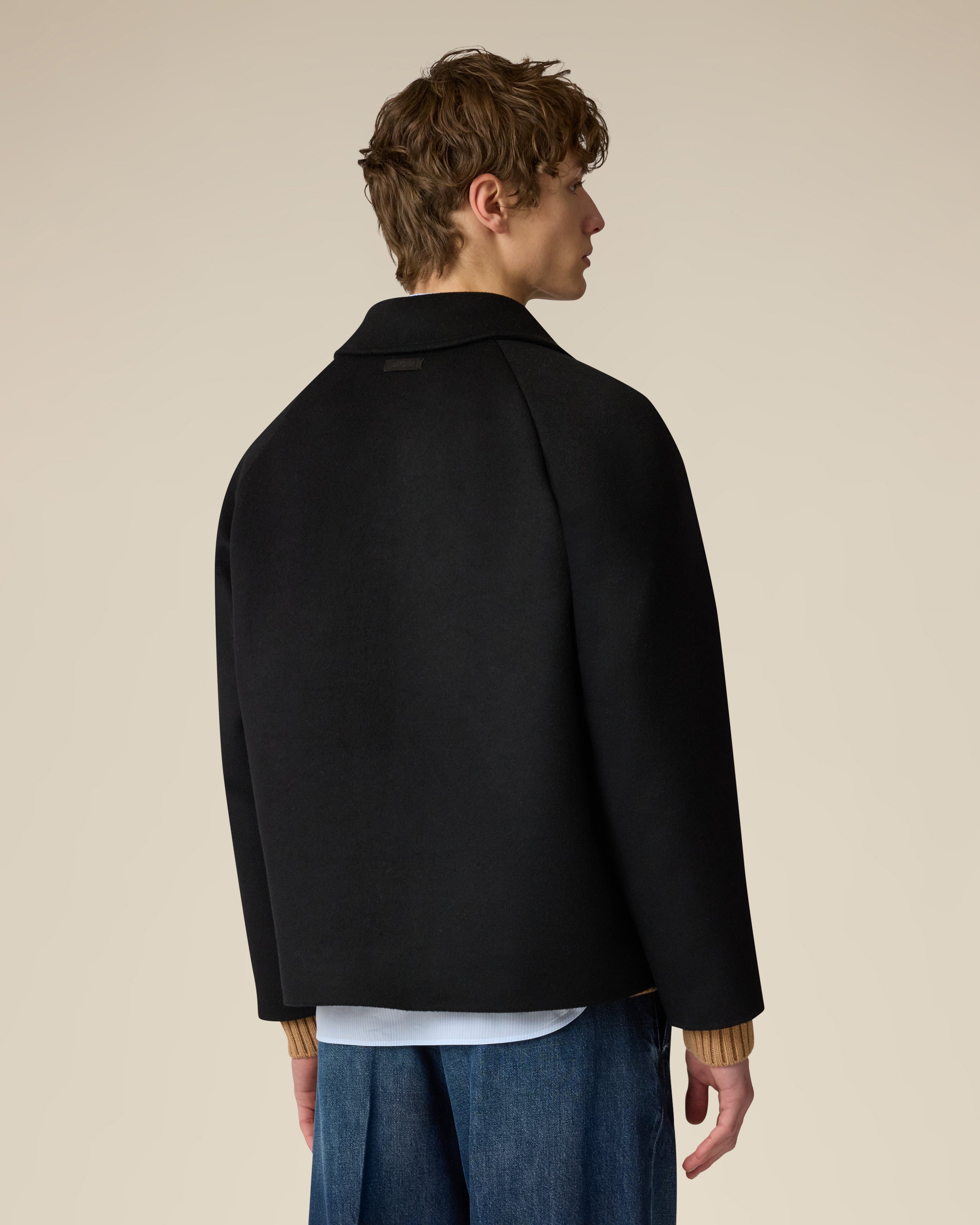 Black wool jacket BLACK Lardini 5