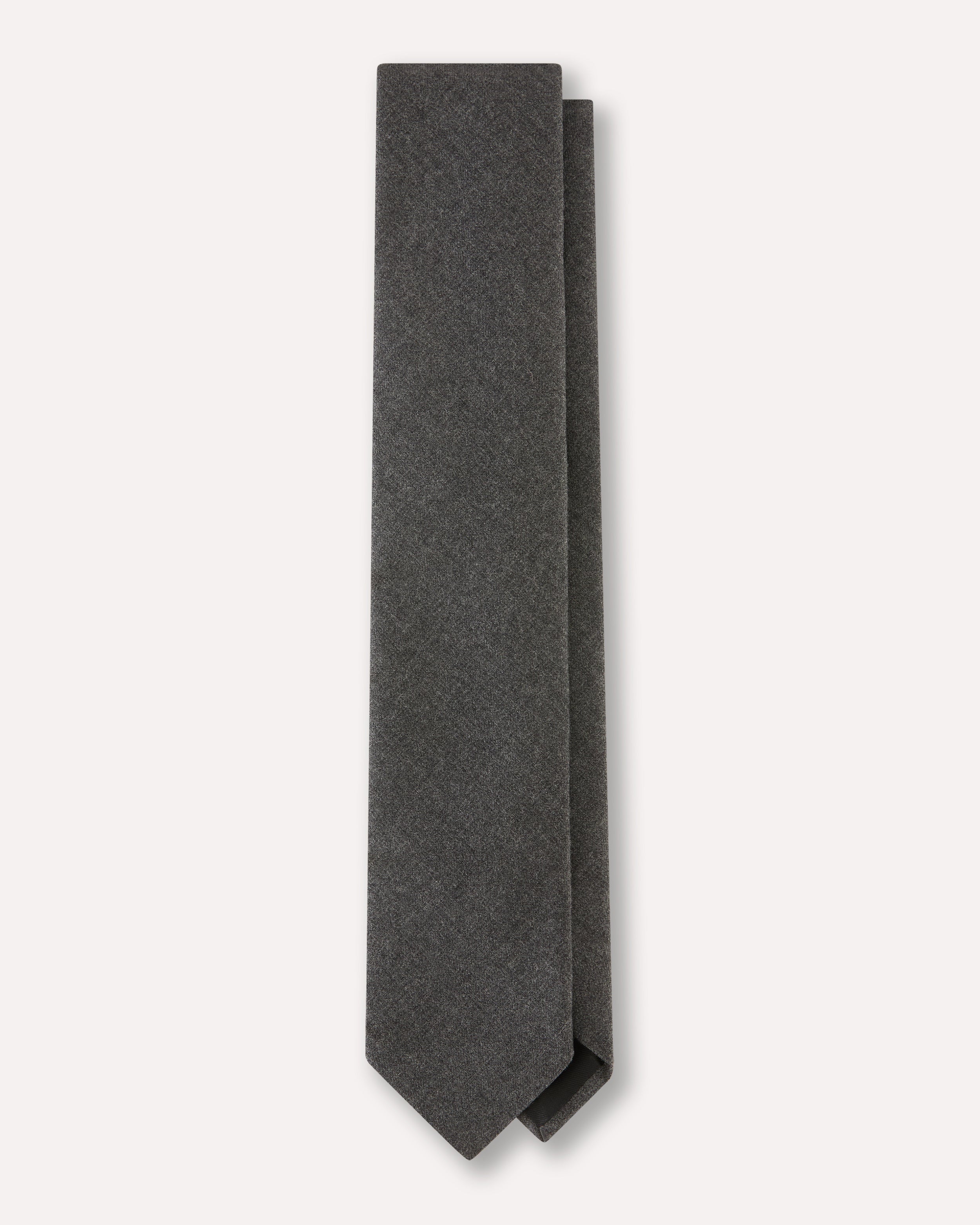 Grey brushed stretch flannel tie GREY Lardini 1
