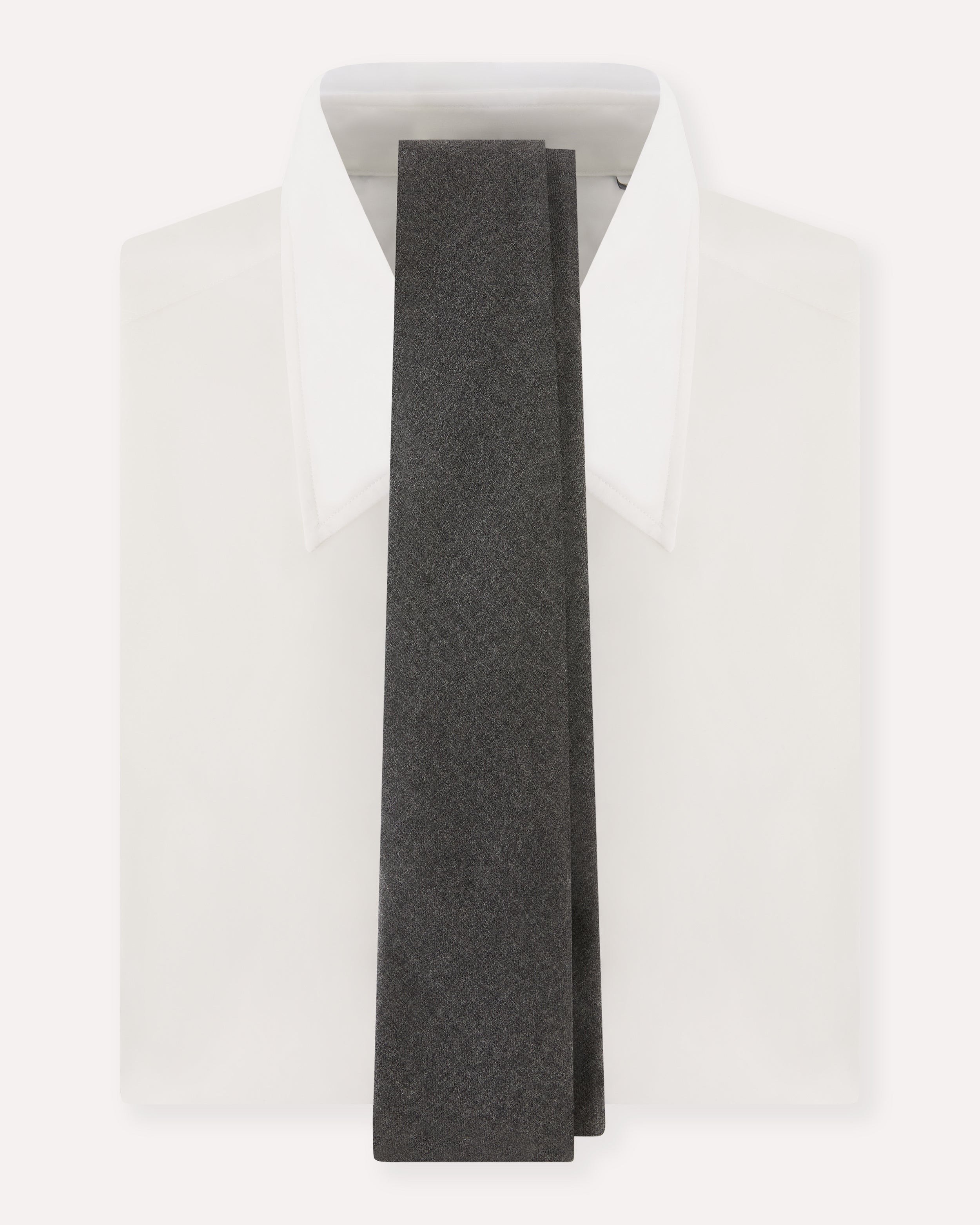 Grey brushed stretch flannel tie GREY Lardini 3
