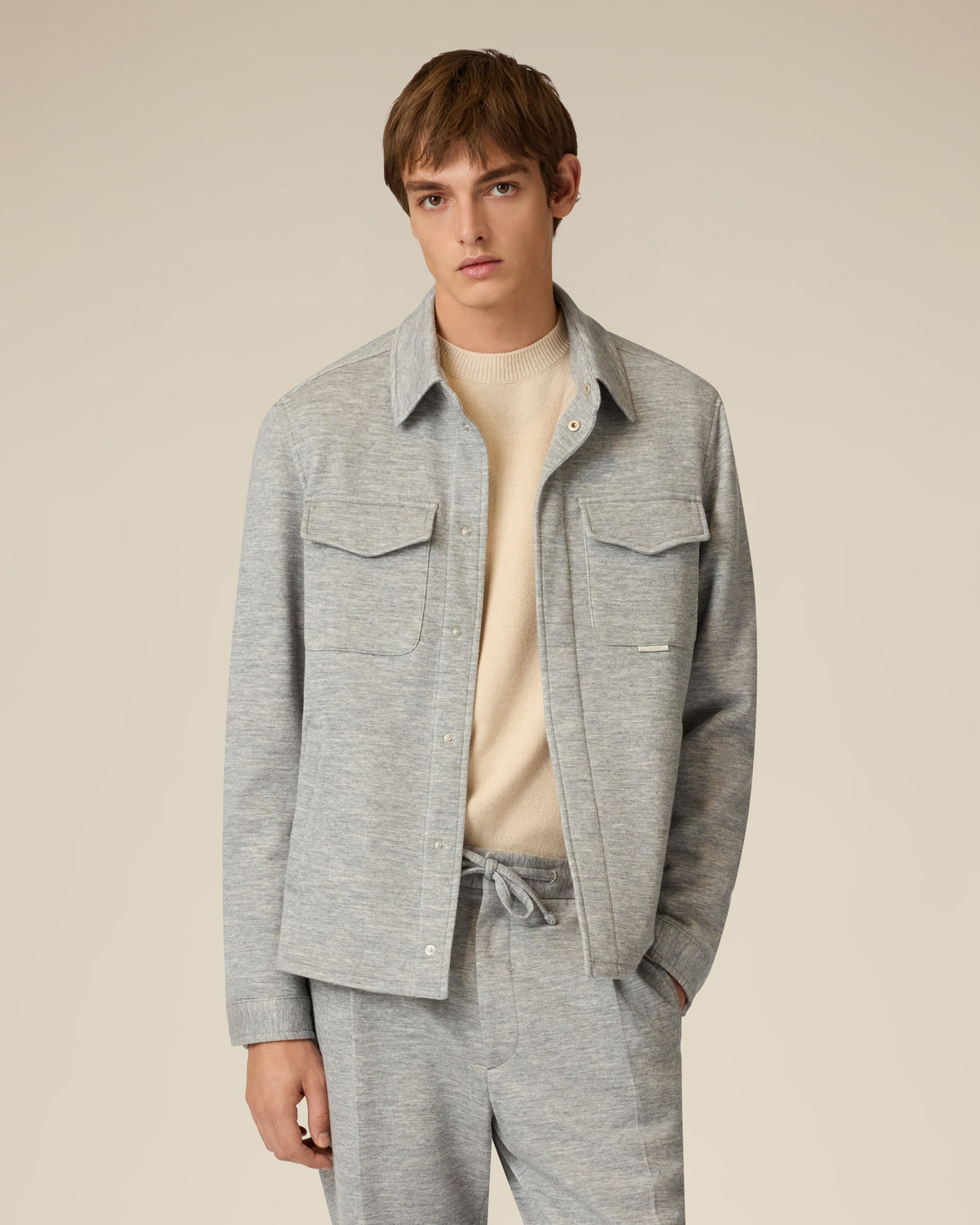 Giacca camicia imbottita grigia GREY Lardini 4