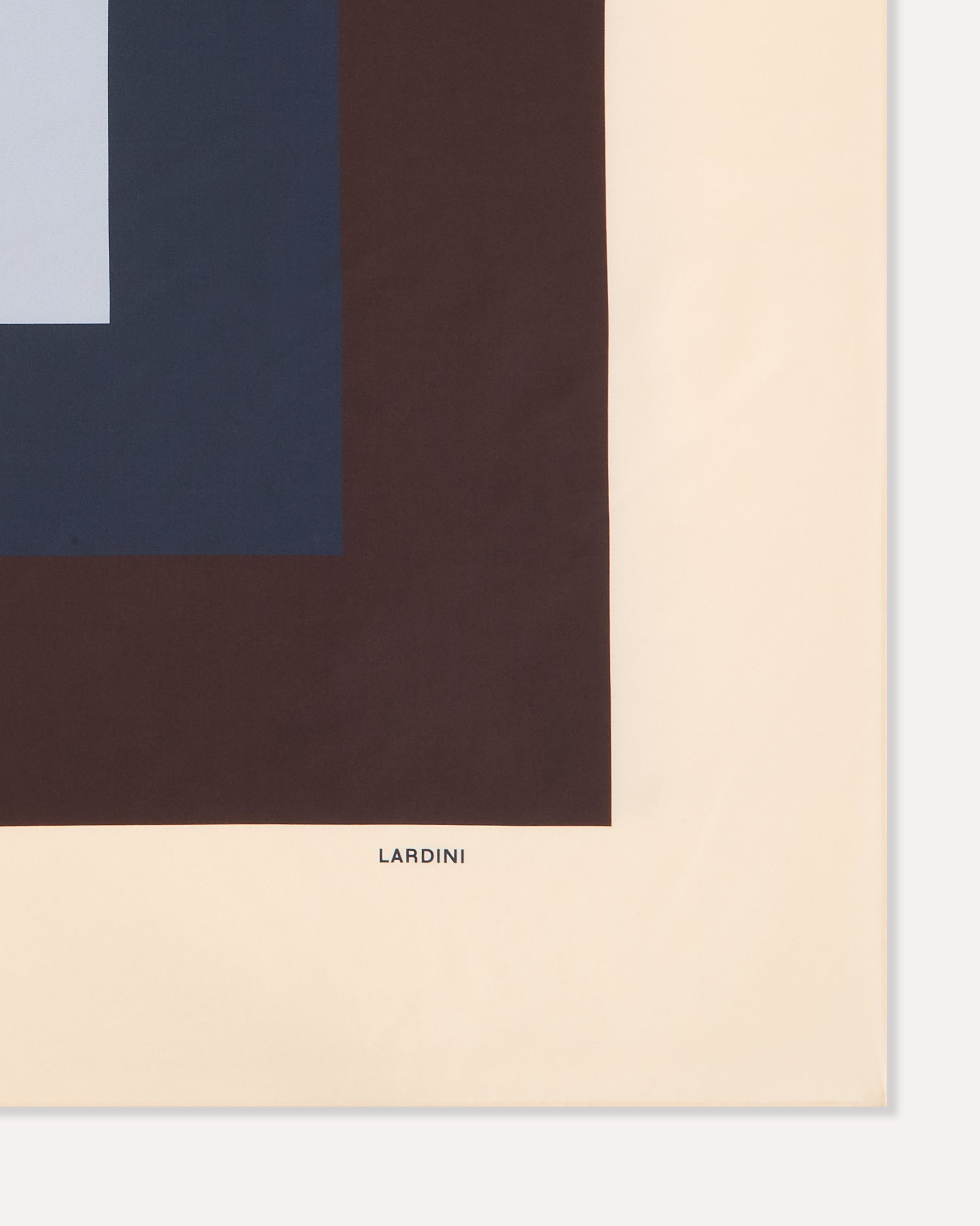Cream; brown; blue and light blue silk scarf CREAM/BROWN/BLUE/LIGHT BLUE Lardini 2