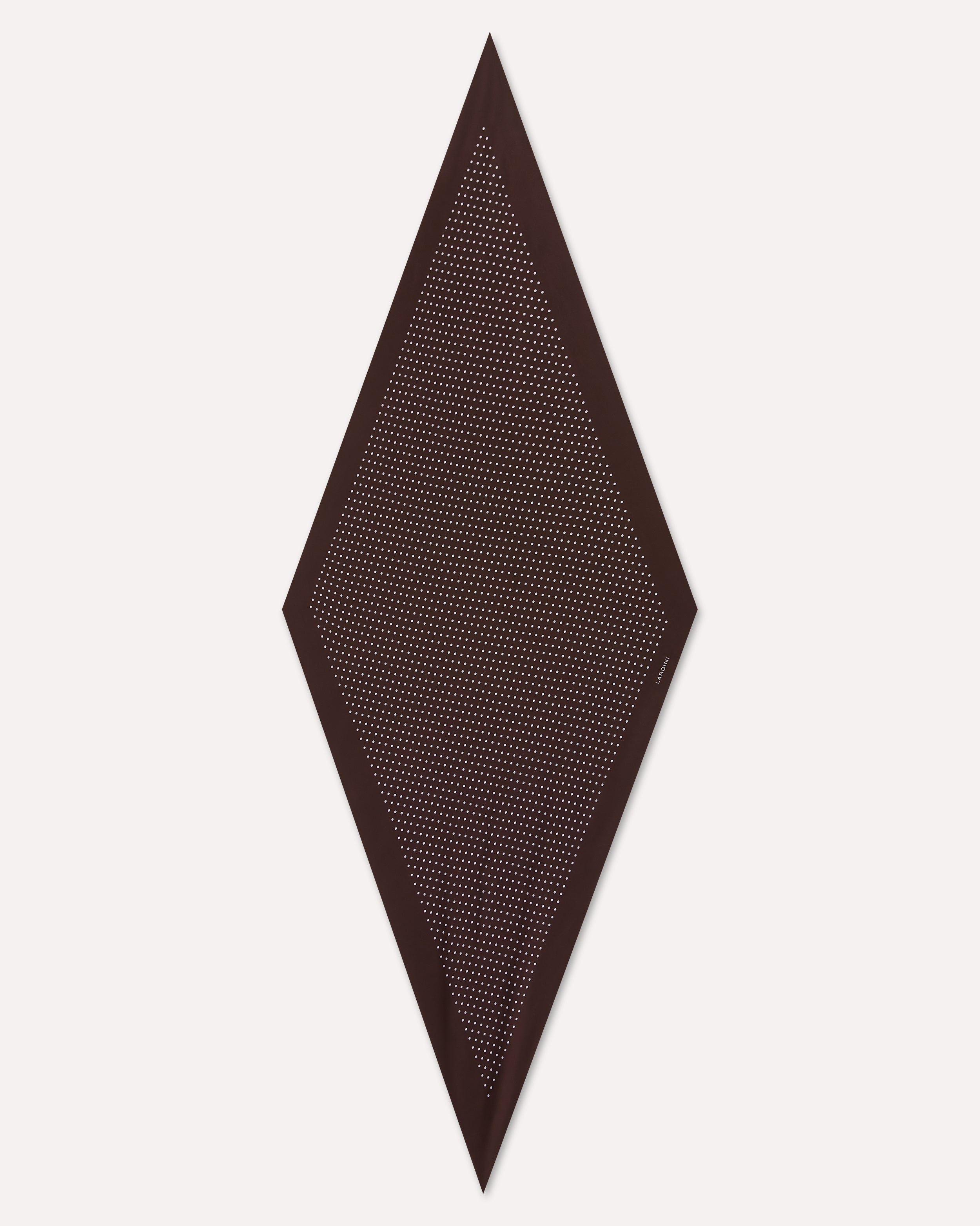 Brown and light blue silk scarf BROWN/SKY BLUE Lardini 1