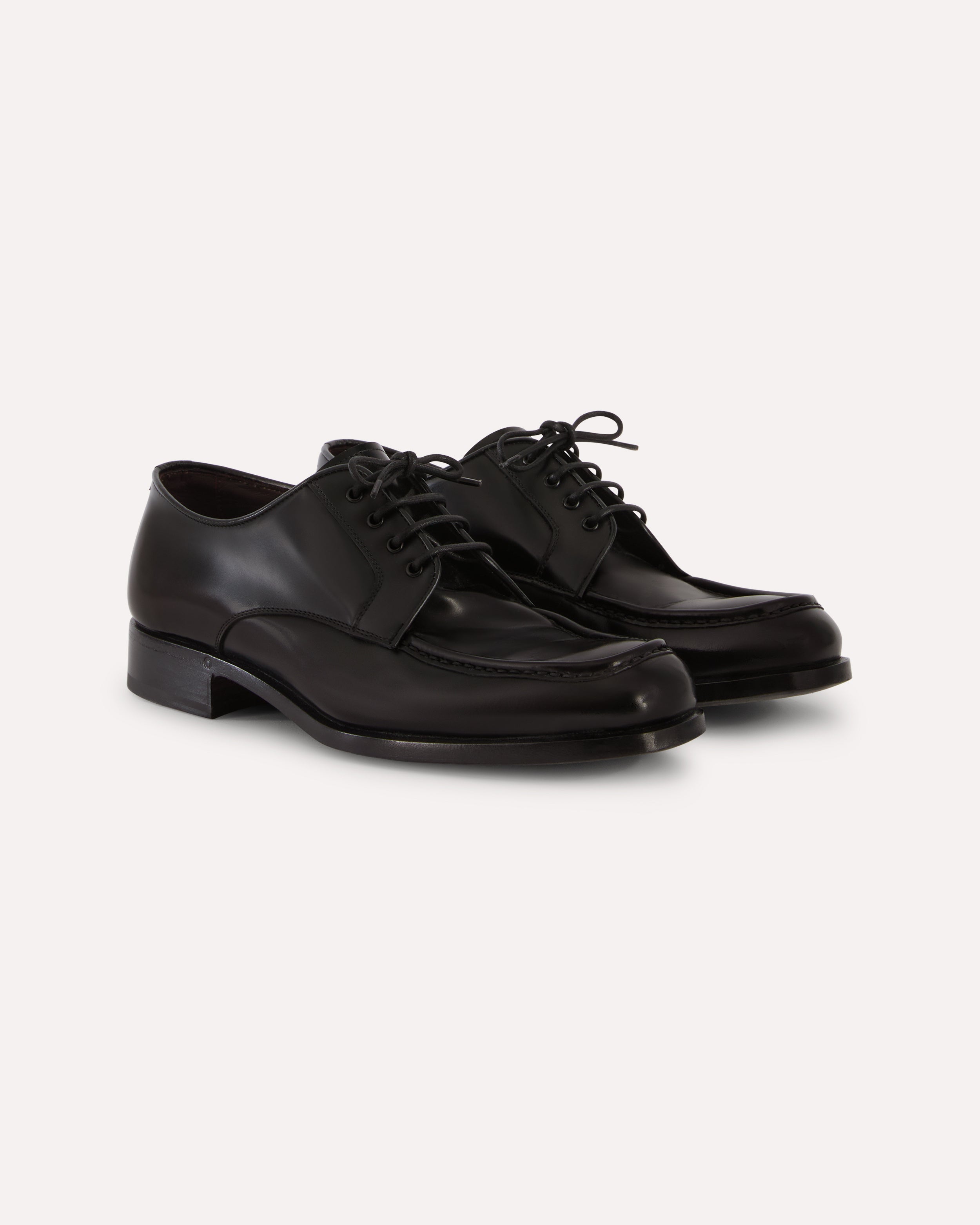 Black bull leather derby shoes BLACK Lardini 4