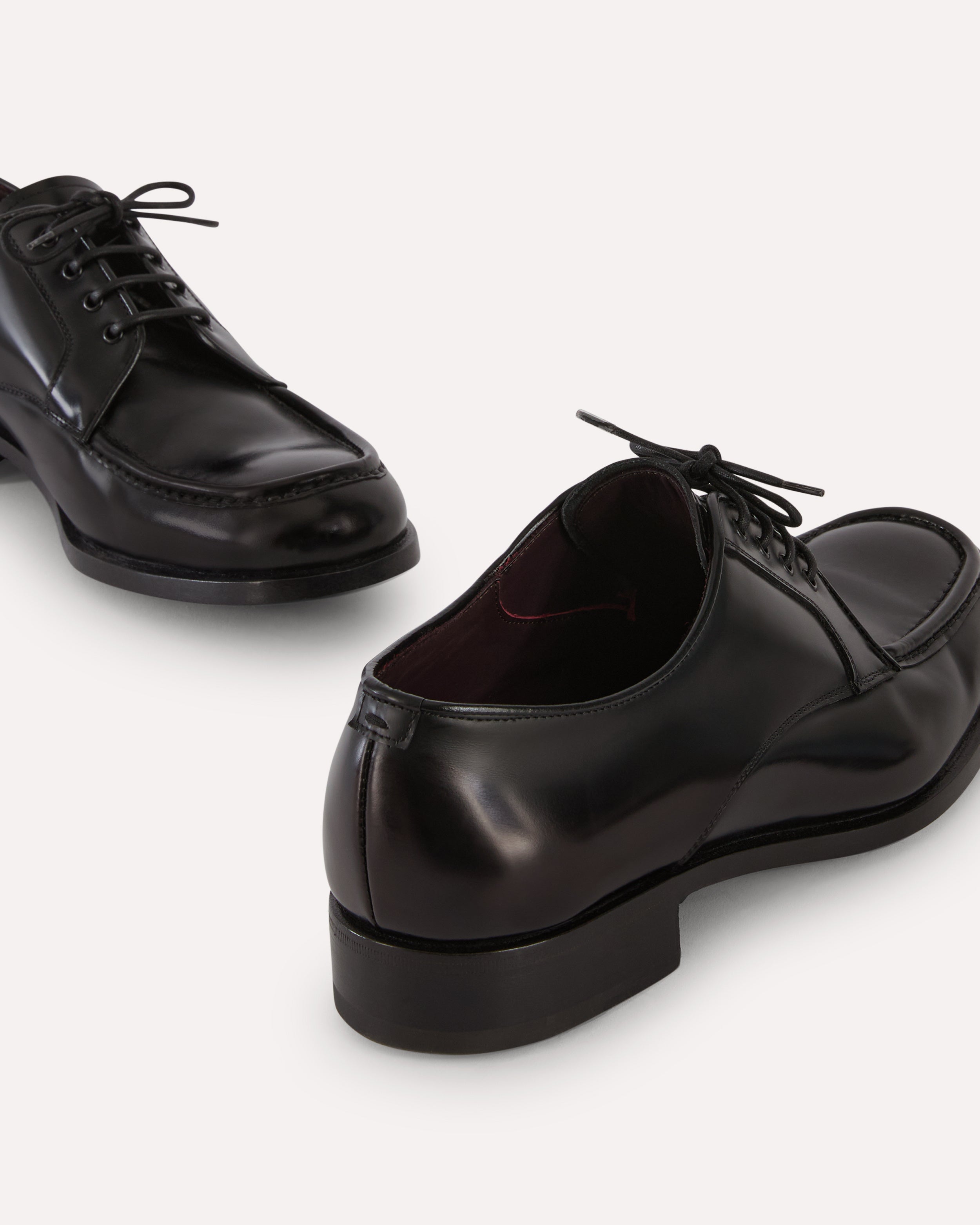 Black bull leather derby shoes BLACK Lardini 5