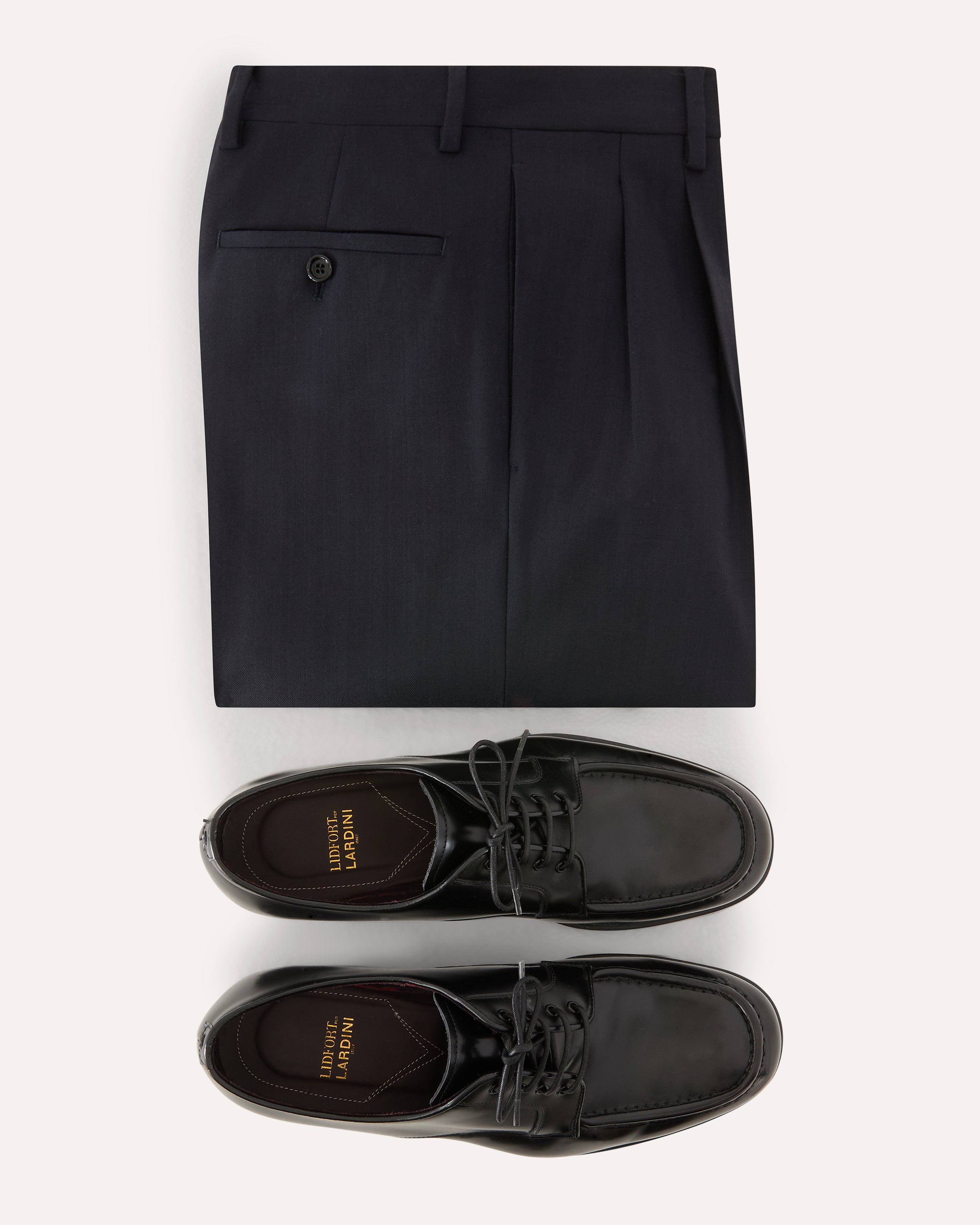 Black bull leather derby shoes BLACK Lardini 6