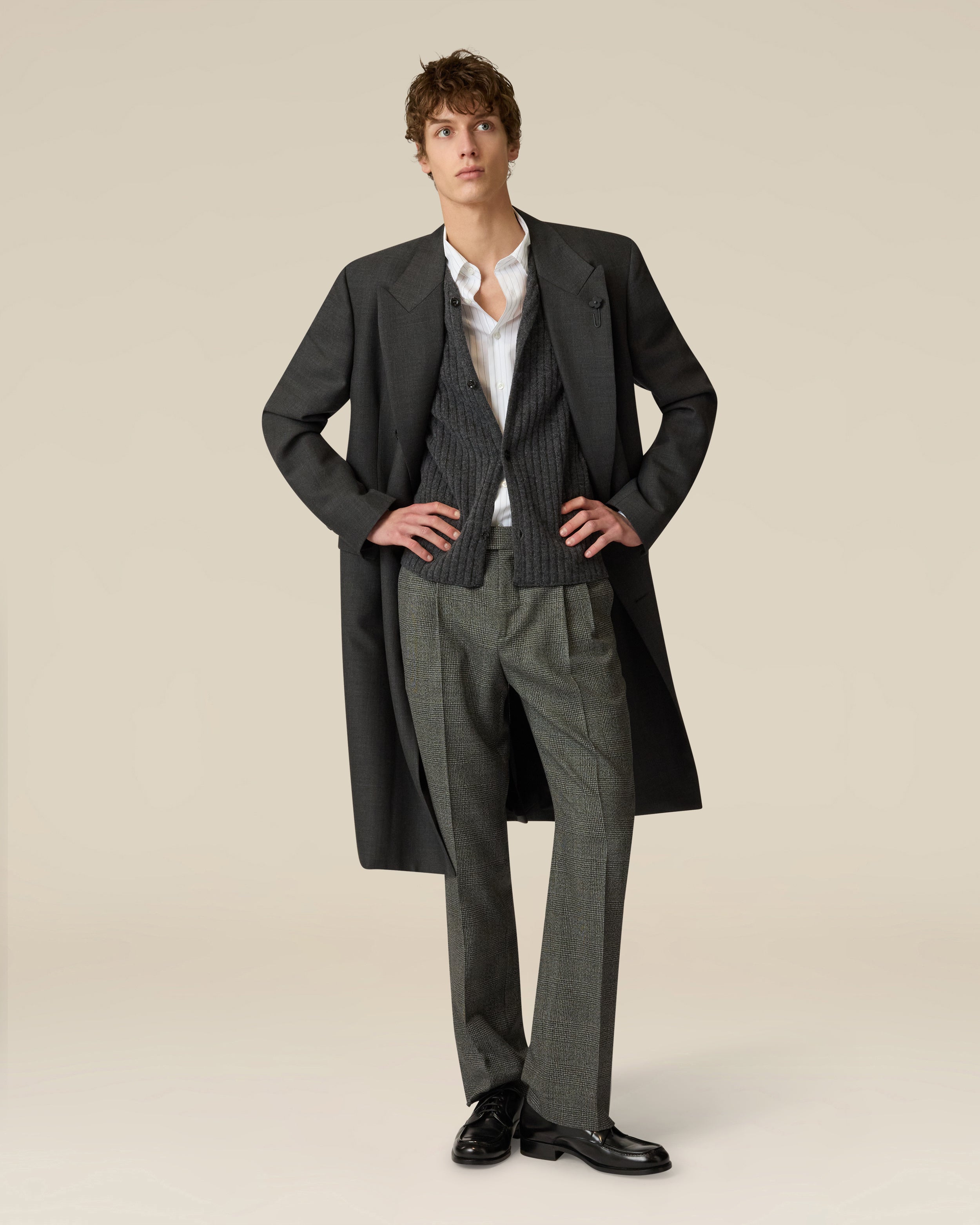 Grey vest in wool and cashmere GREY Lardini 2
