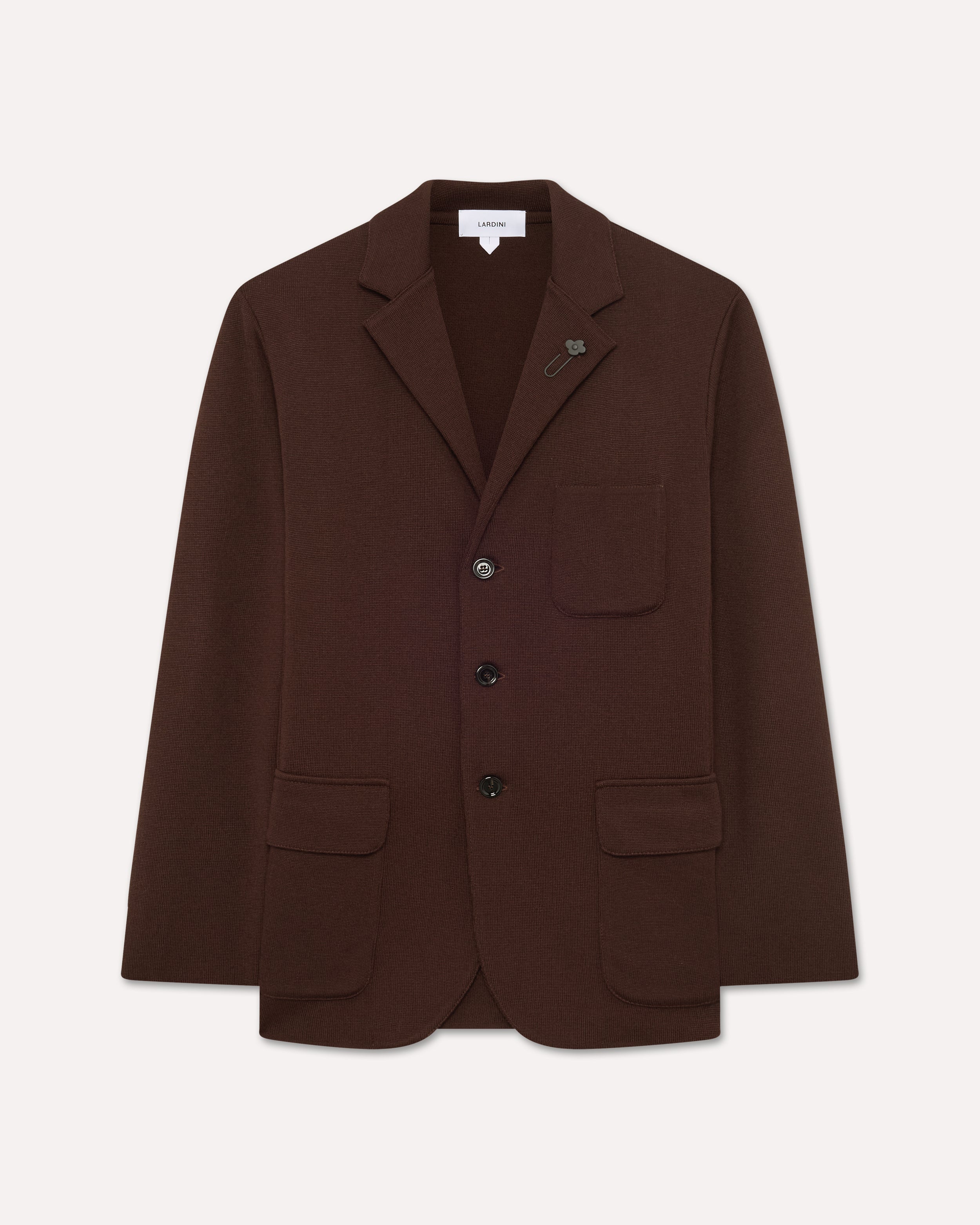 Brown merino wool jacket BROWN Lardini 1