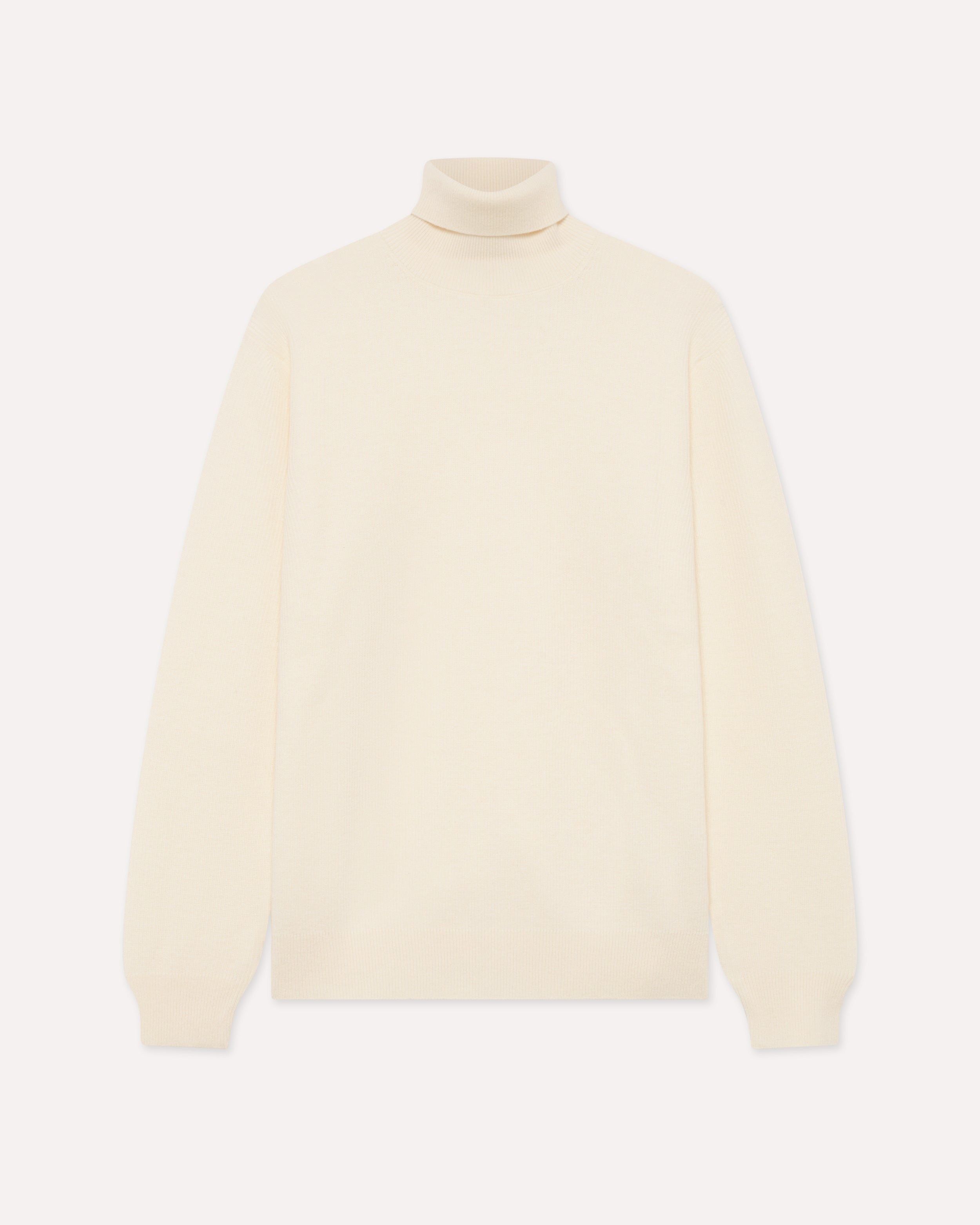Cream wool and cashmere turtleneck CREAM Lardini 1