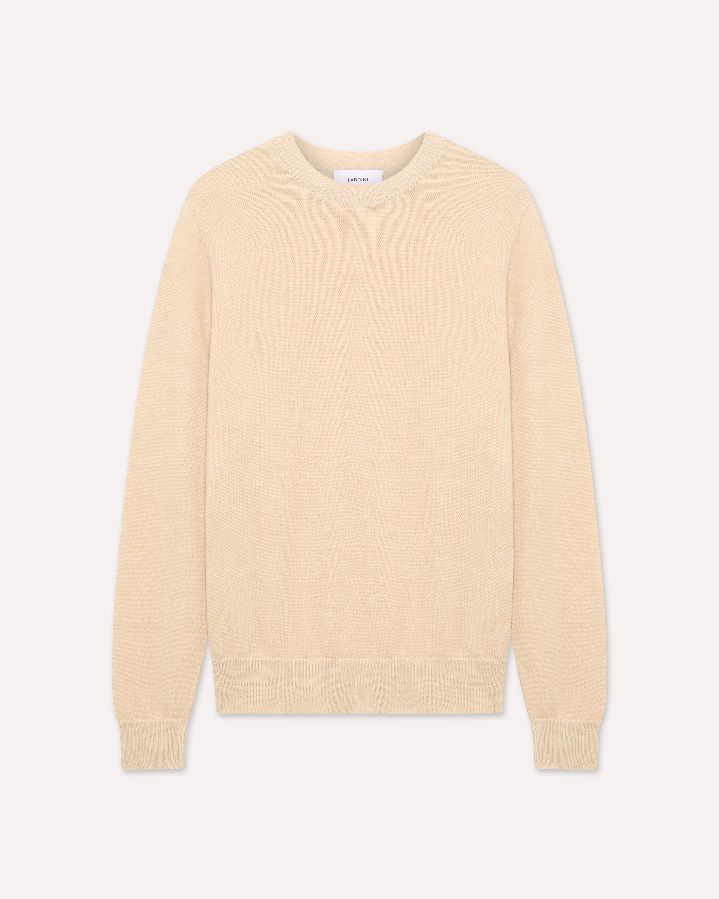 Rundhalspullover aus Wolle und Kaschmir in Beige und Creme BEIGE/CREAM Lardini 1