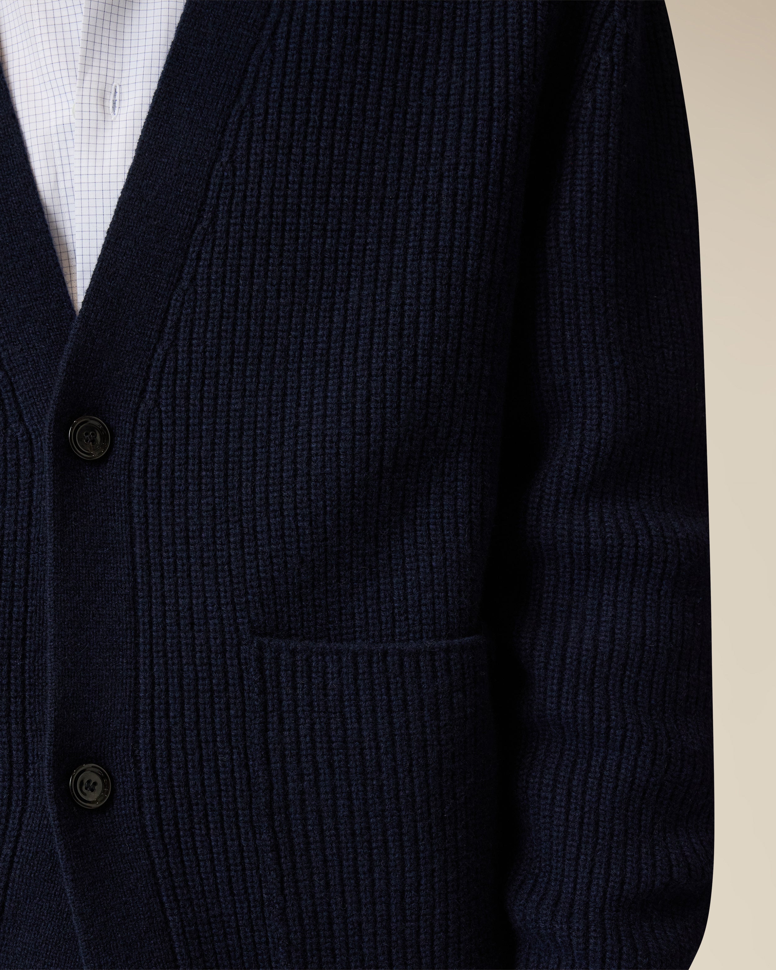 Blue wool and cashmere cardigan BLUE Lardini 3
