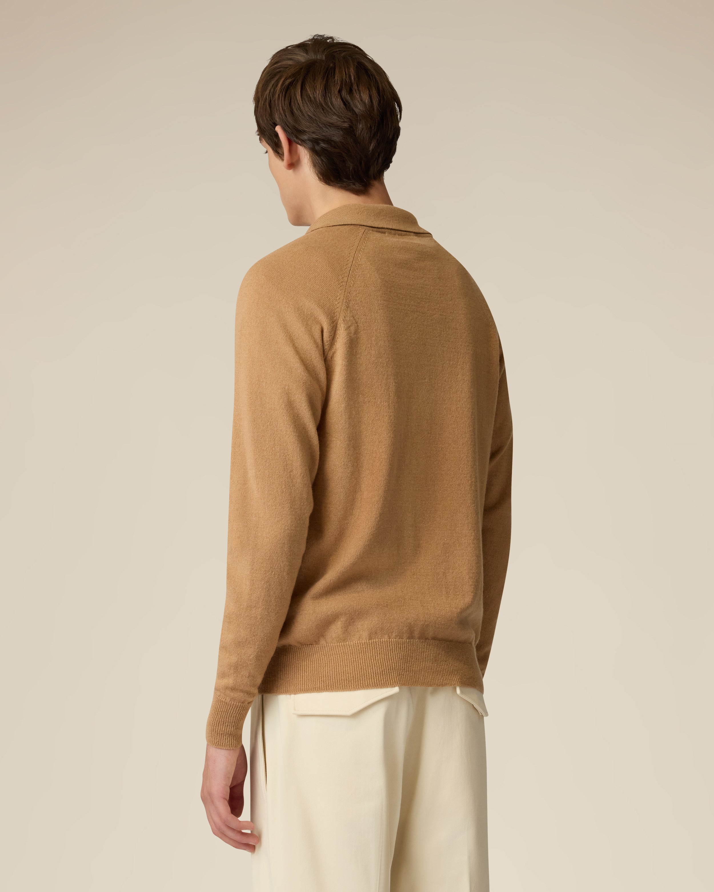 Beige and cream wool and cashmere polo BEIGE/CREAM Lardini 5