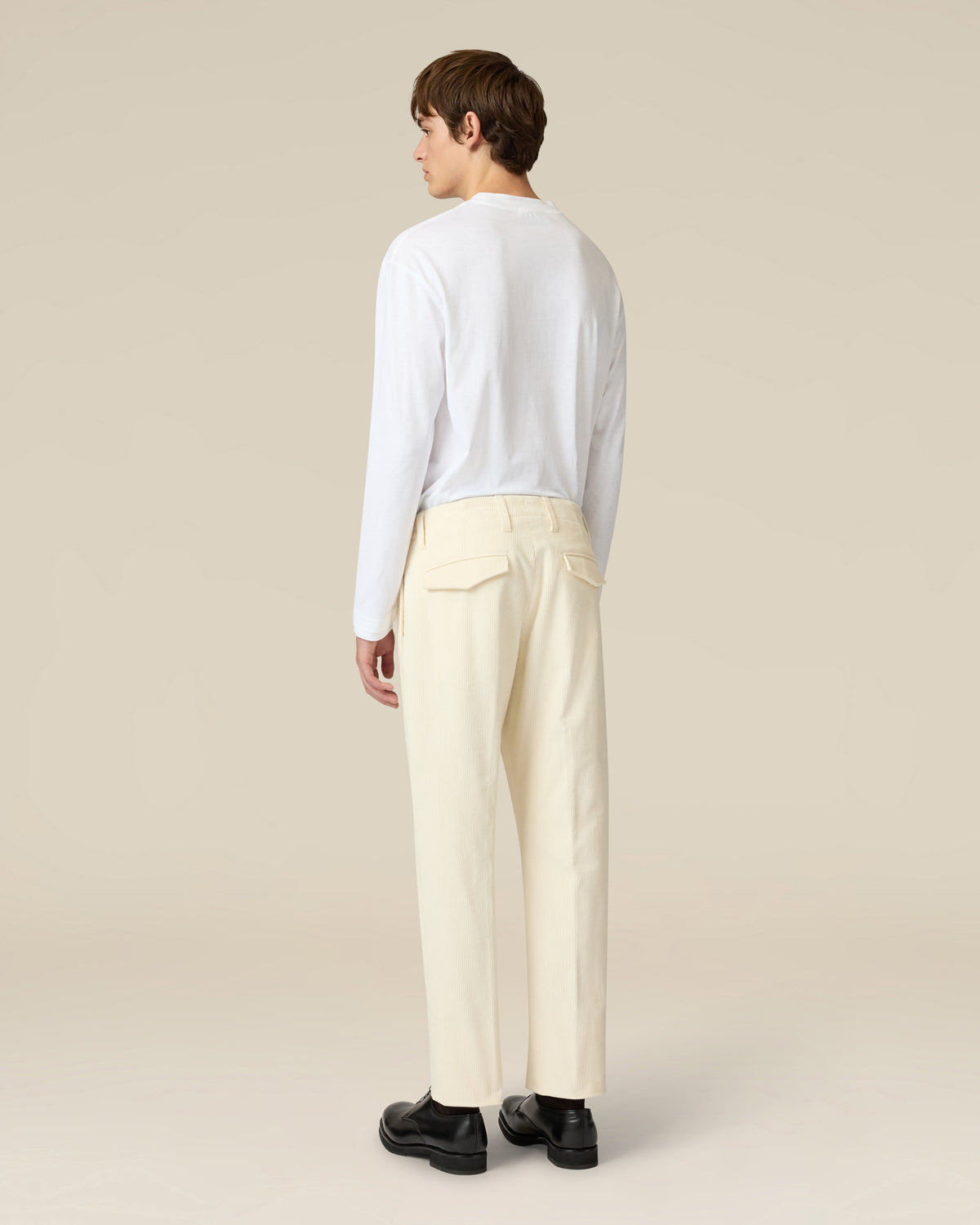 Hose aus Stretch-Cord in Creme CREAM Lardini 5