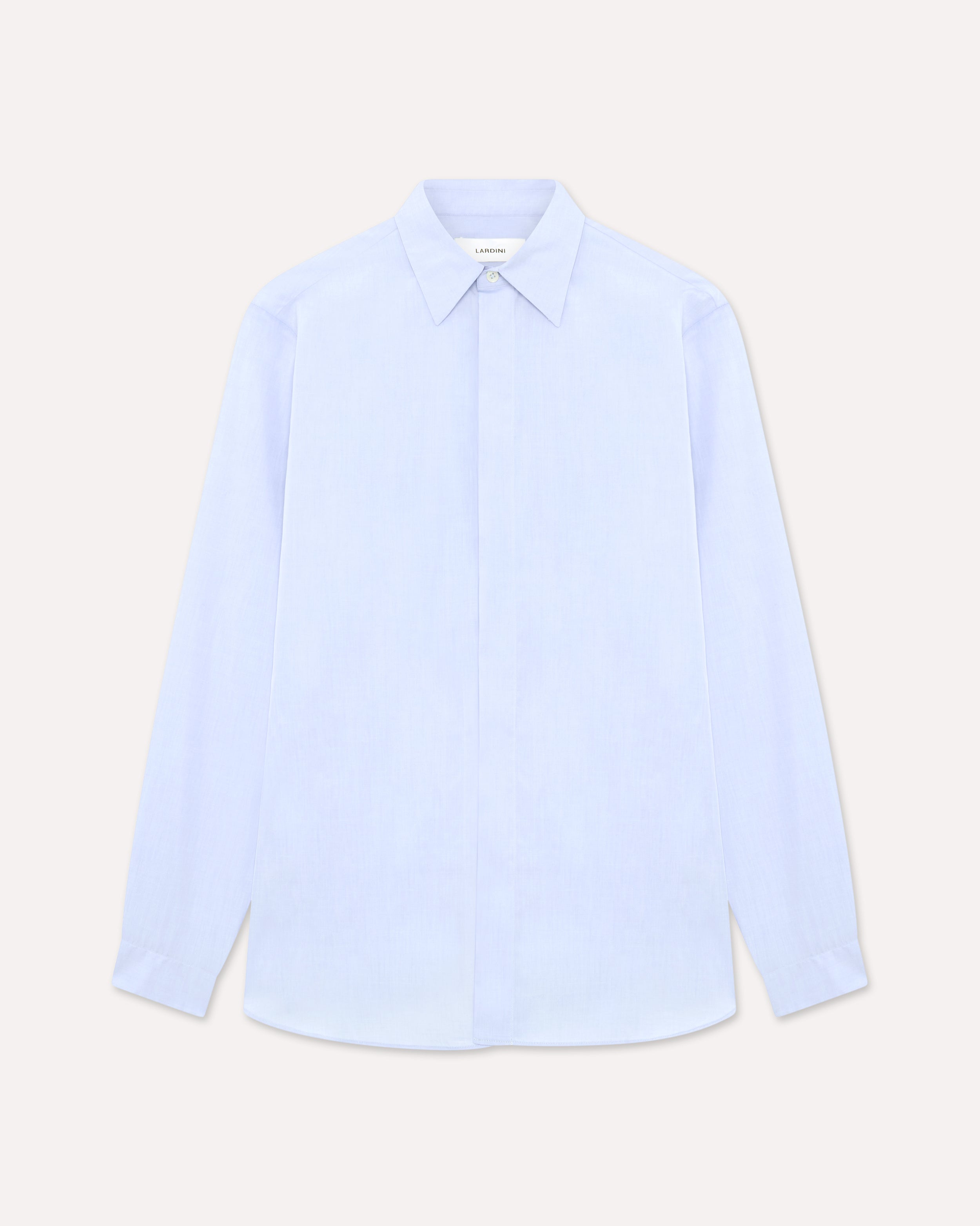 Hemd aus Baumwollpopeline in Hellblau LIGHT BLUE Lardini 1
