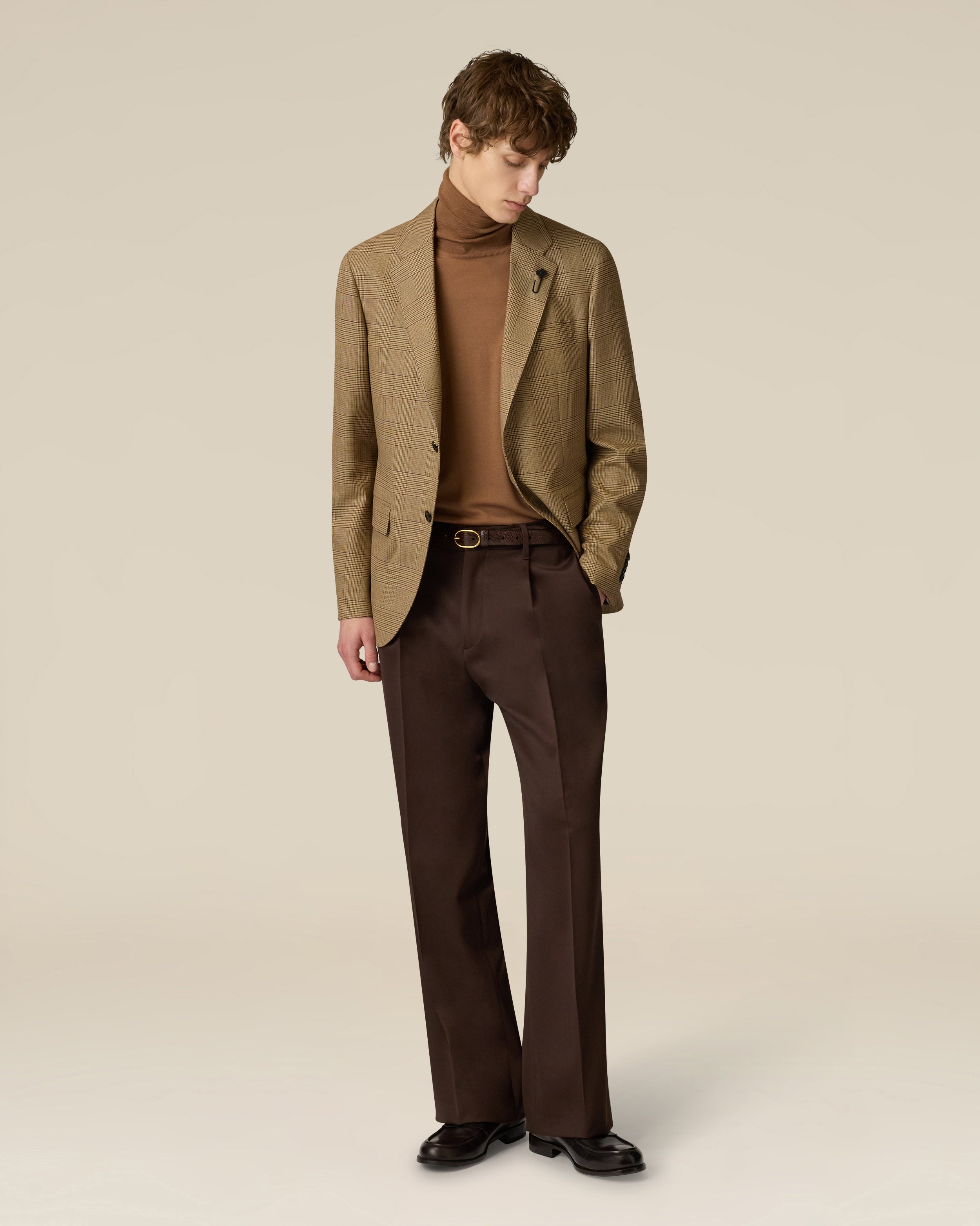 Braune Hose mit Falte GREY Lardini 2