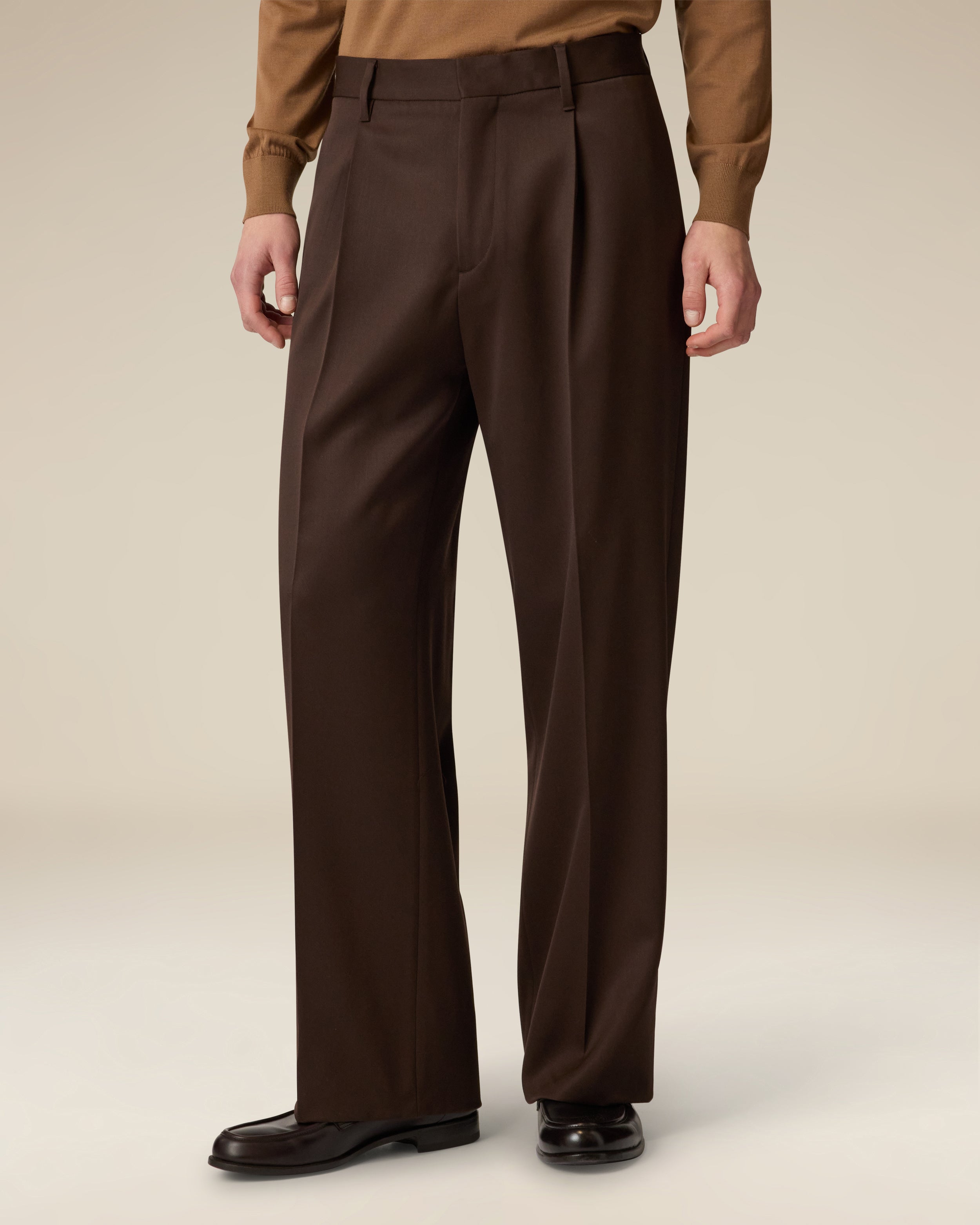 Braune Hose mit Falte GREY Lardini 4