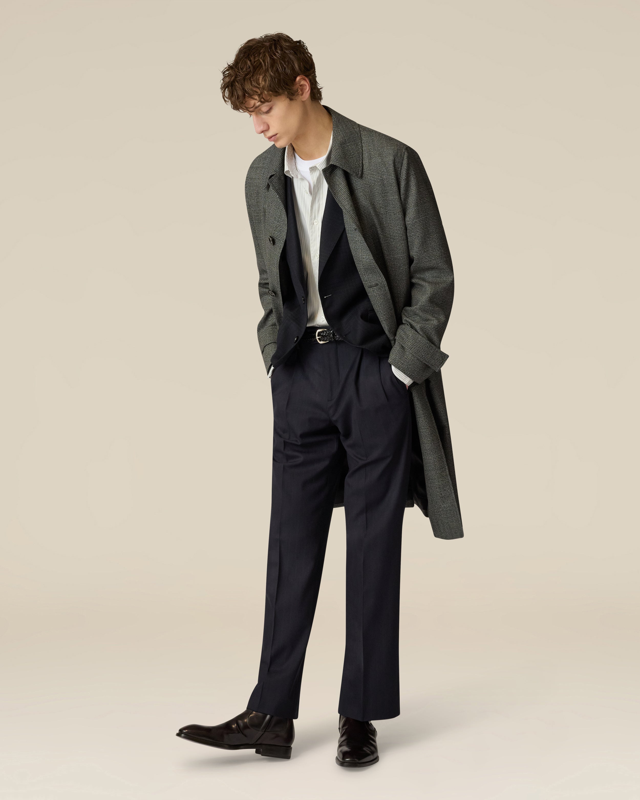 Relaxed-fit white shirt WHITE/BLUE Lardini 2