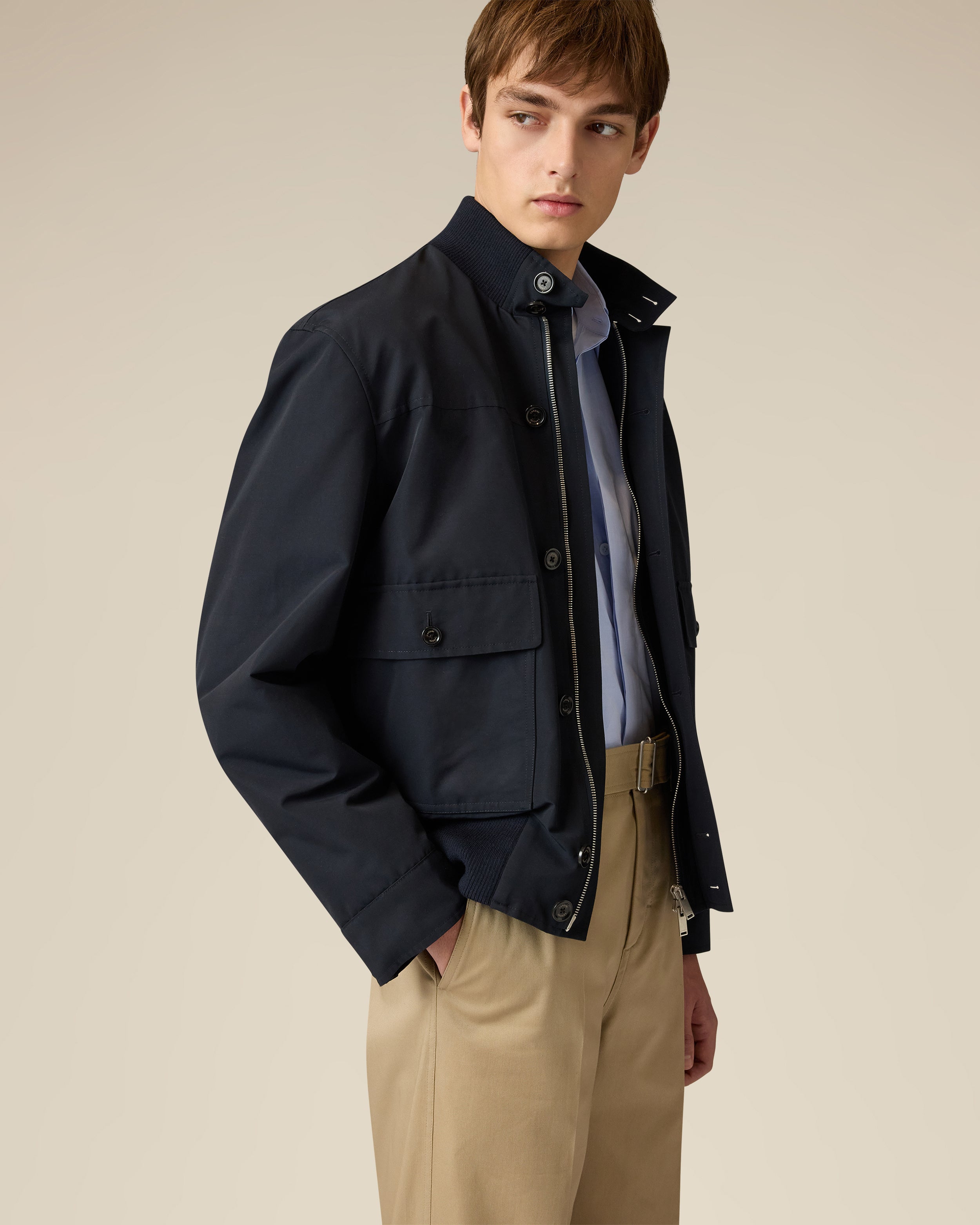 Blue padded nylon jacket BLUE Lardini 4
