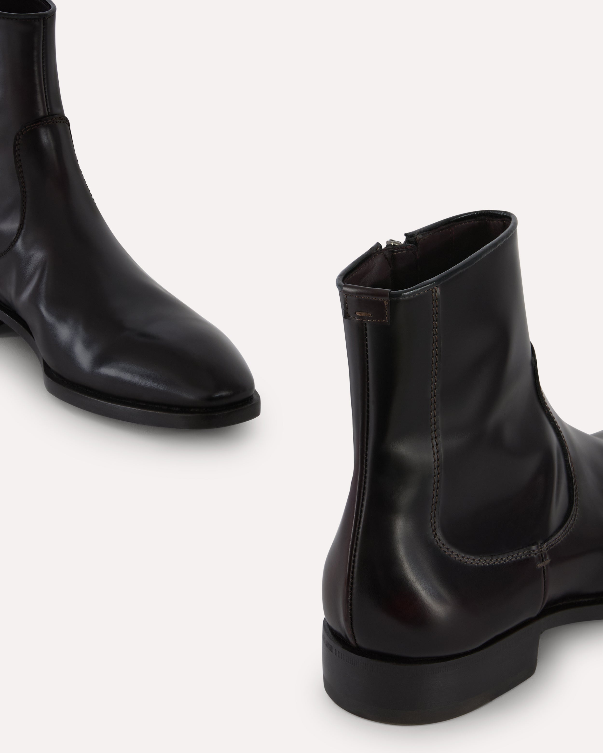Bordeaux bull leather ankle boots BURGUNDY Lardini 4