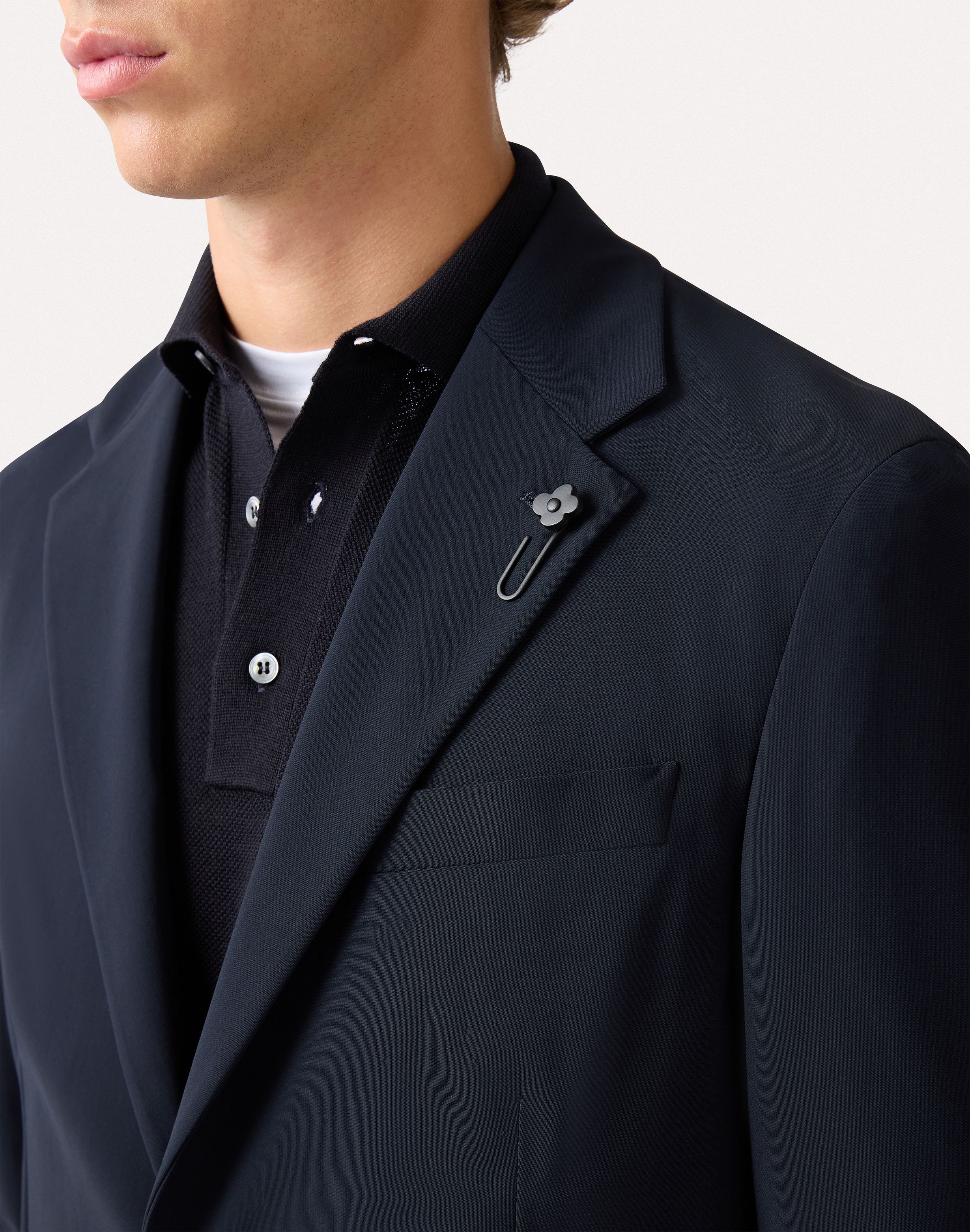 Abito blu in tessuto tecnico bi-stretch BLUE Lardini 3