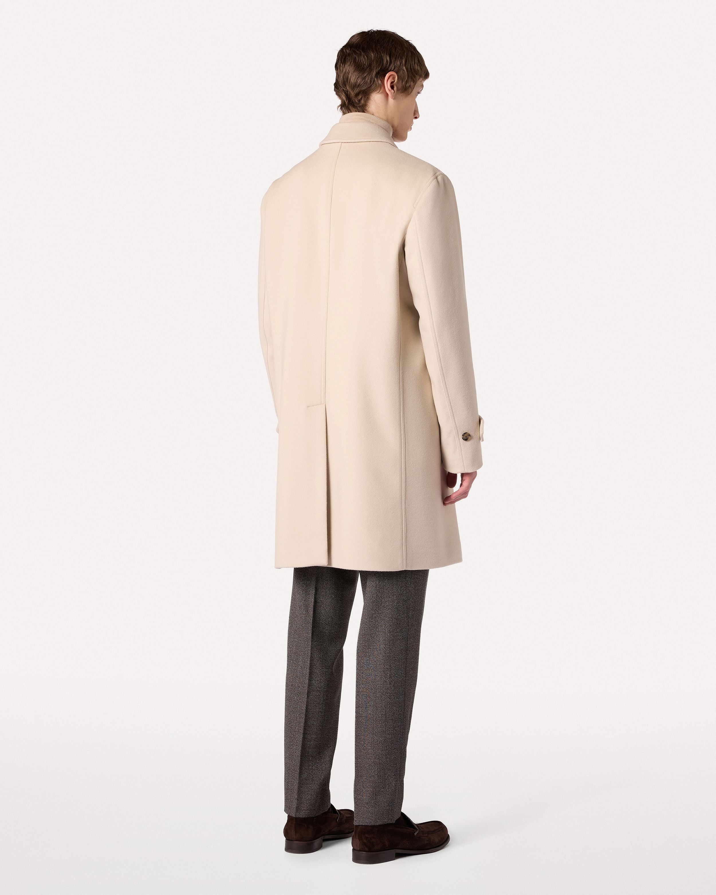 Trench crema in lana CREAM Lardini 5